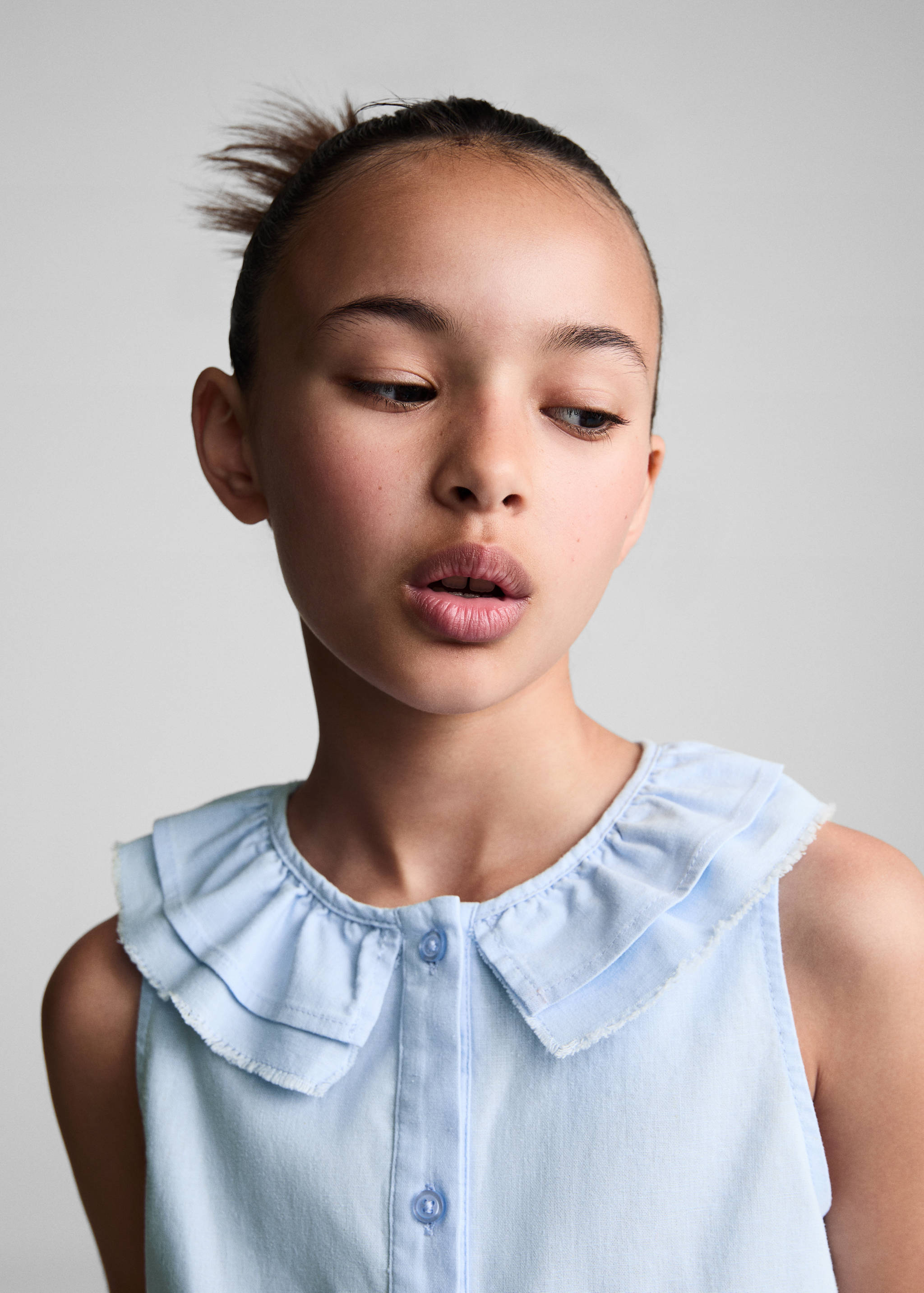 Lněná blůza s knoflíky - Detail zboží 1