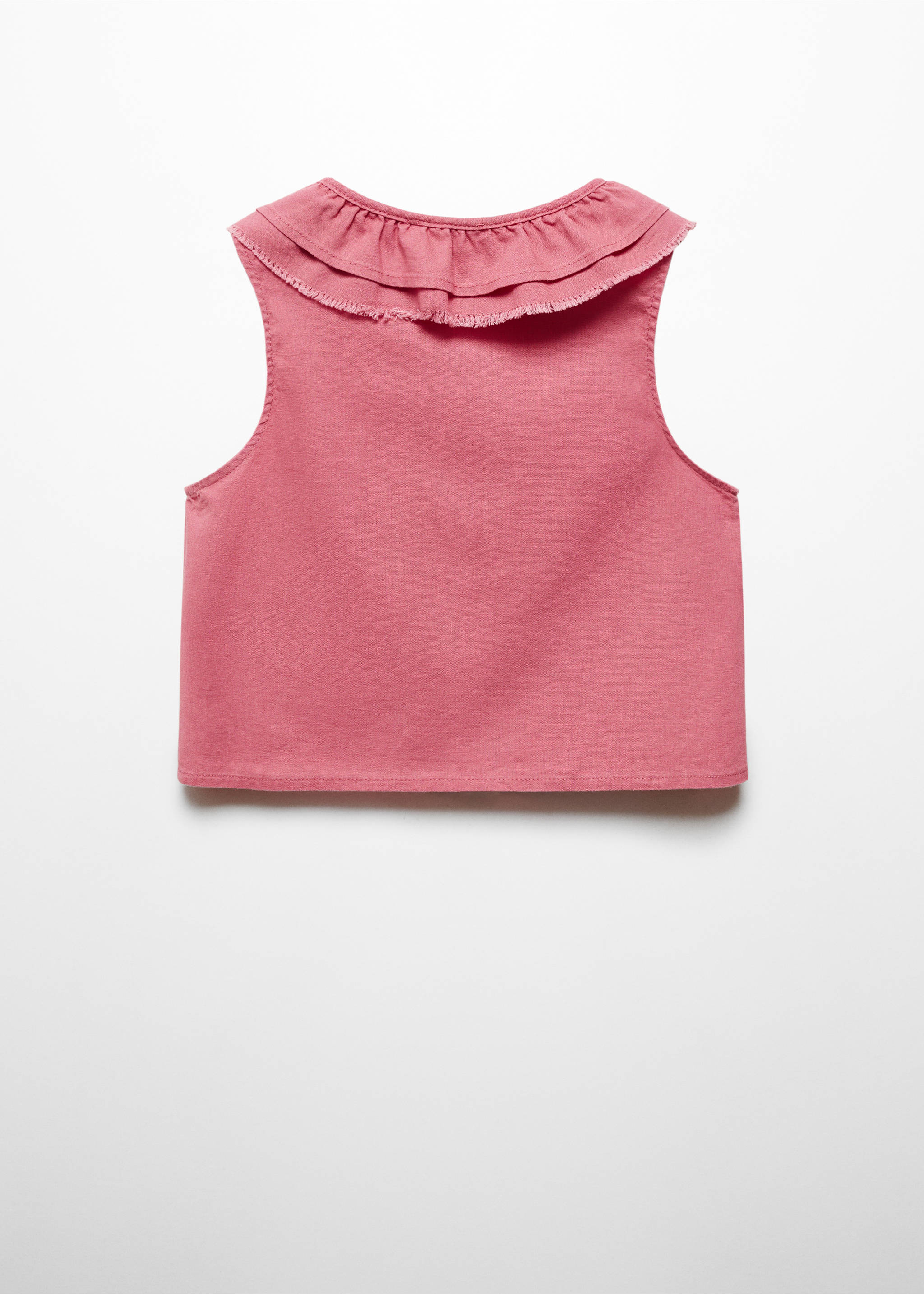 Lněná blůza s knoflíky - Zadní strana zboží, Jahoda. Ref: 67017118-00.