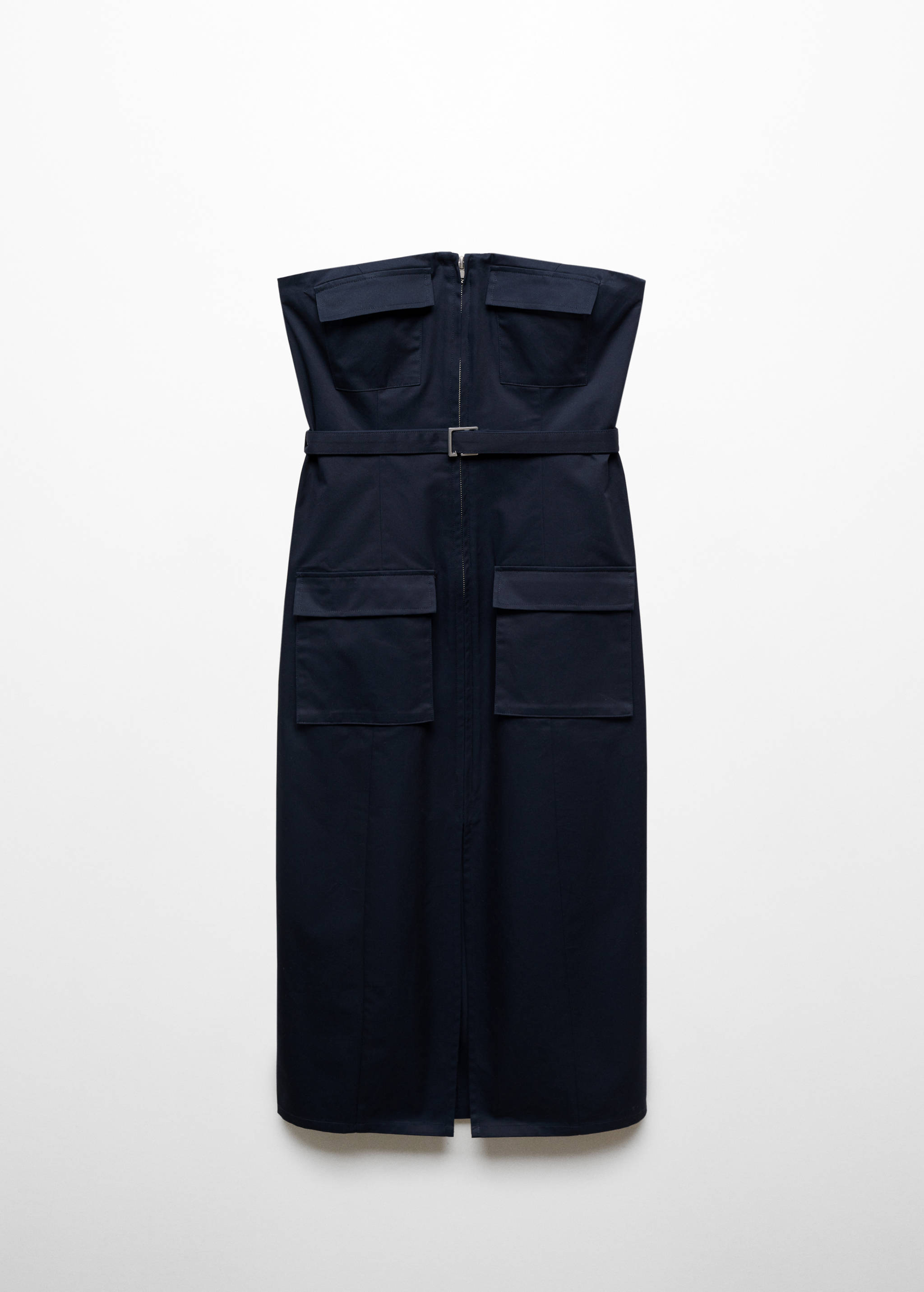 Belted strapless dress - Article without model