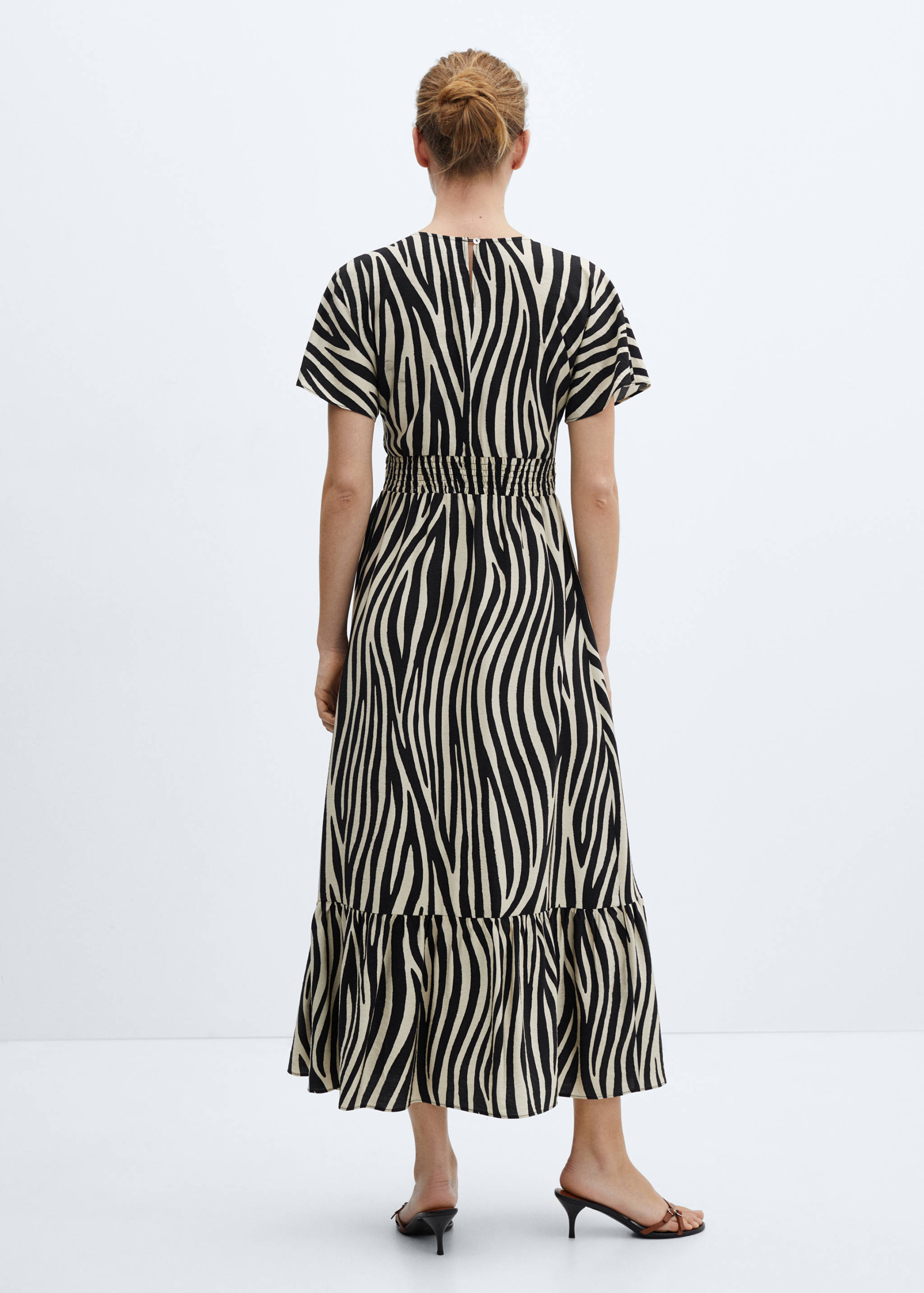 Printed cut-out detail dress - Reverse of the article