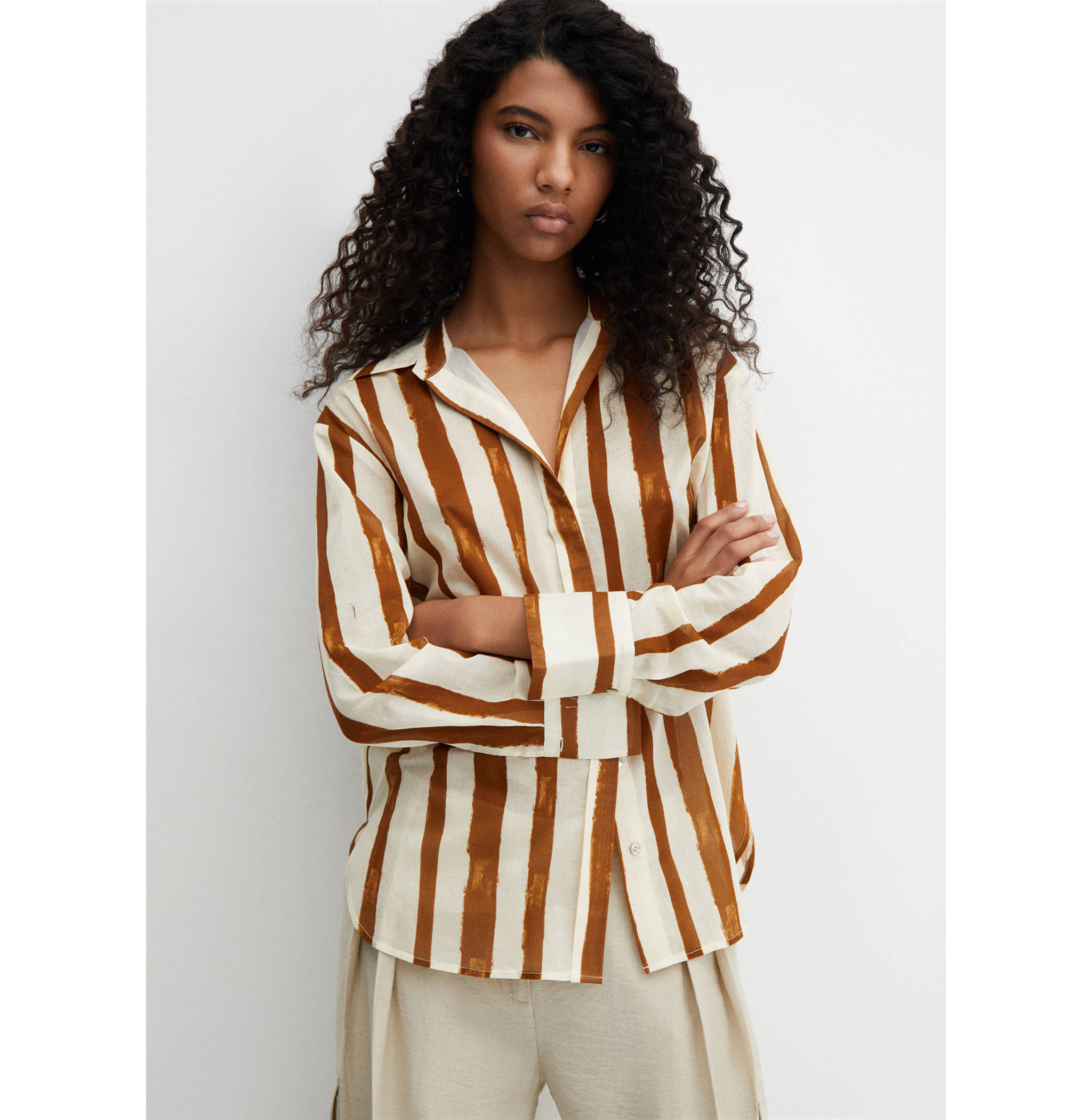 100% cotton striped shirt - Medium plane