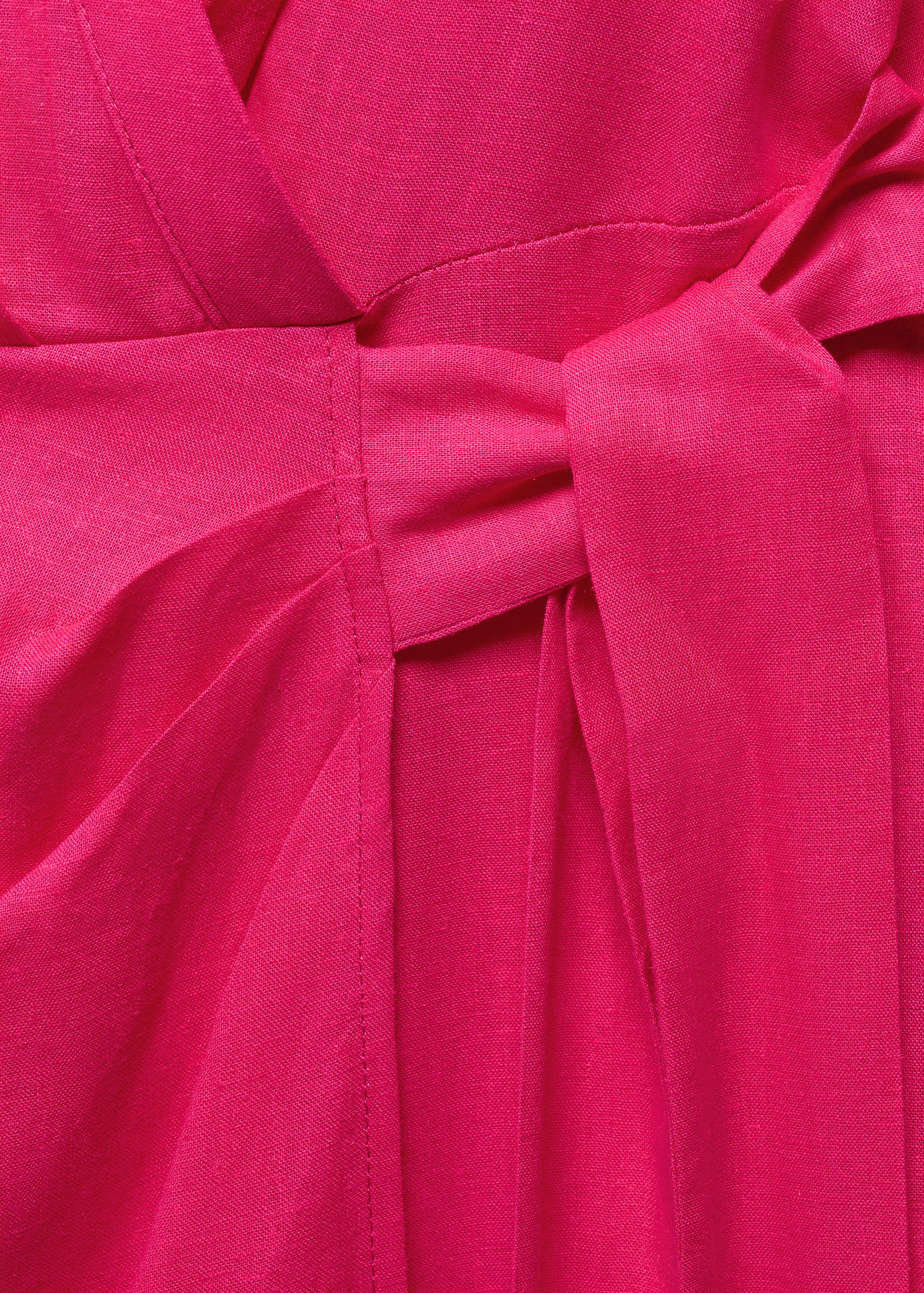 Leinen-Hemdblusenkleid mit Schleife - Detail des Artikels 8