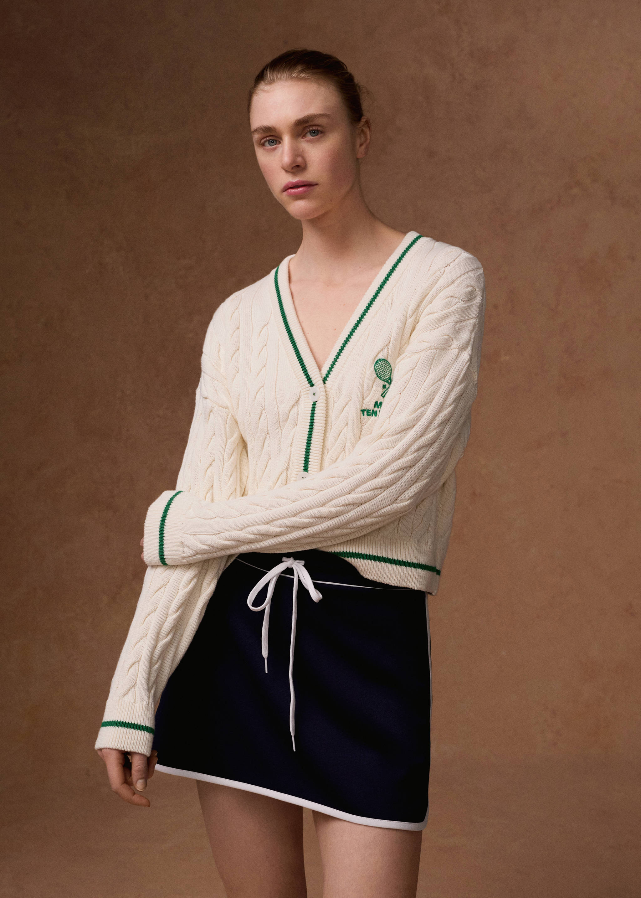 Contrast-detail braided cardigan - Details of the article 5