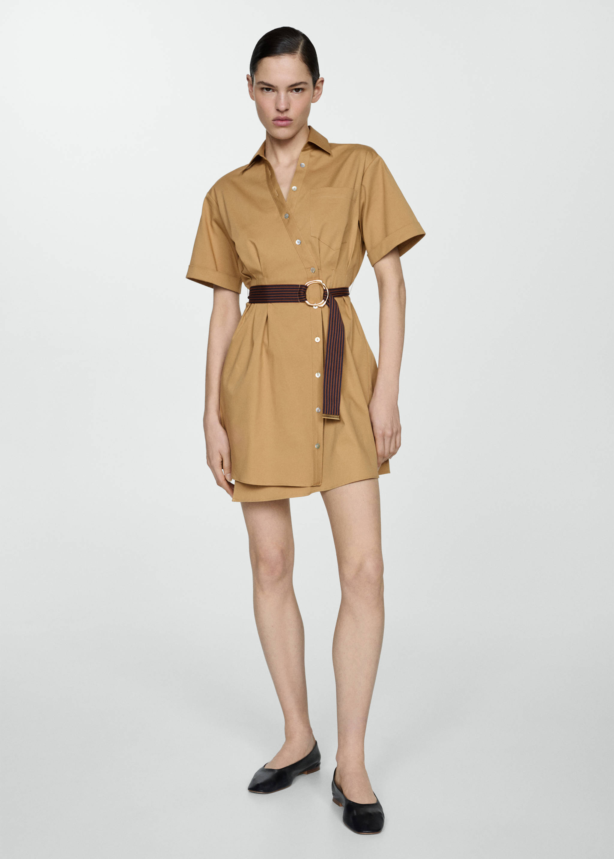 Robe chemisier ceinture - Plan général