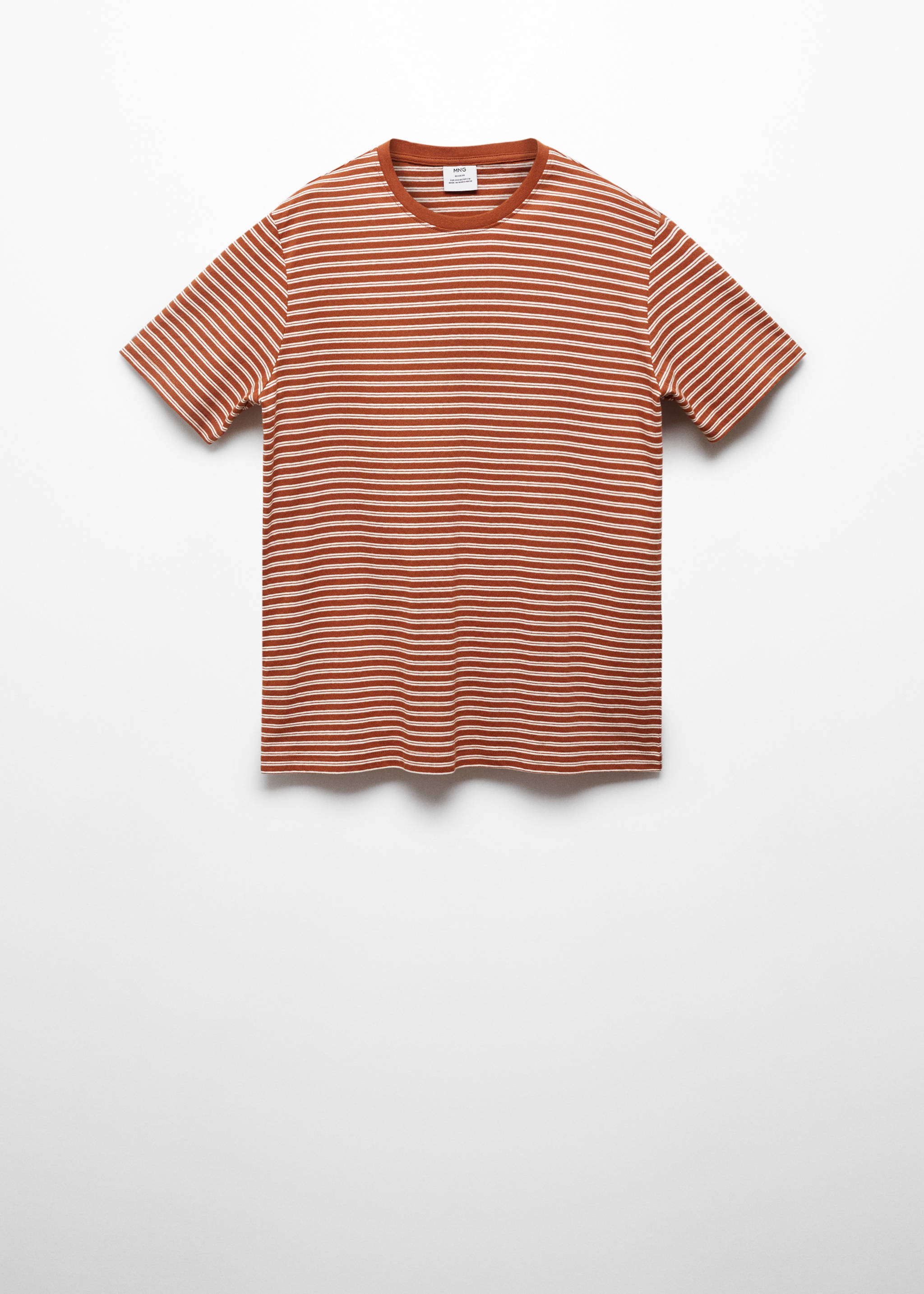 Striped cotton linen-blend T-shirt - Article without model