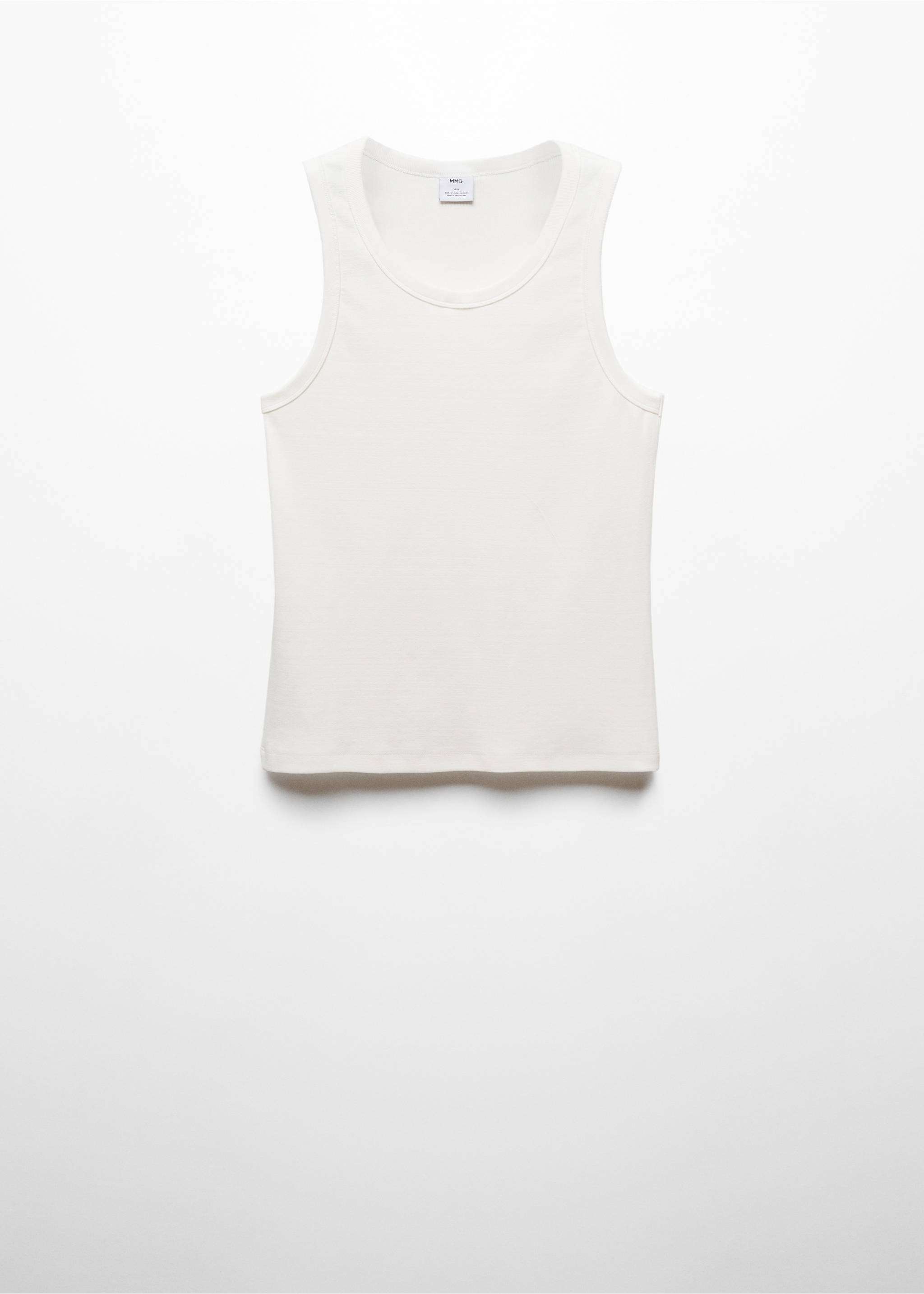 Trägershirt aus Baumwolle - Artikel ohne Model, Cremeweiß. Ref: 67017710-00.