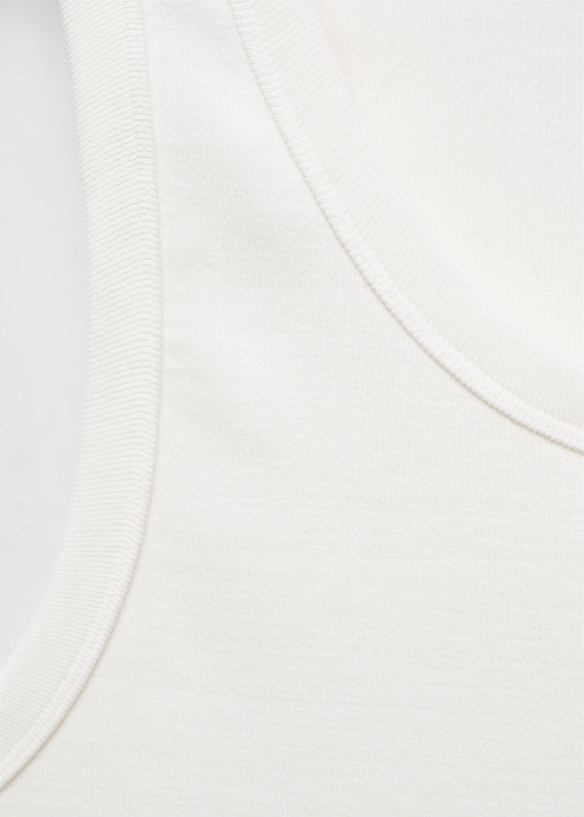 Trägershirt aus Baumwolle - Detail des Artikels 8, Cremeweiß. Ref: 67017710-00.