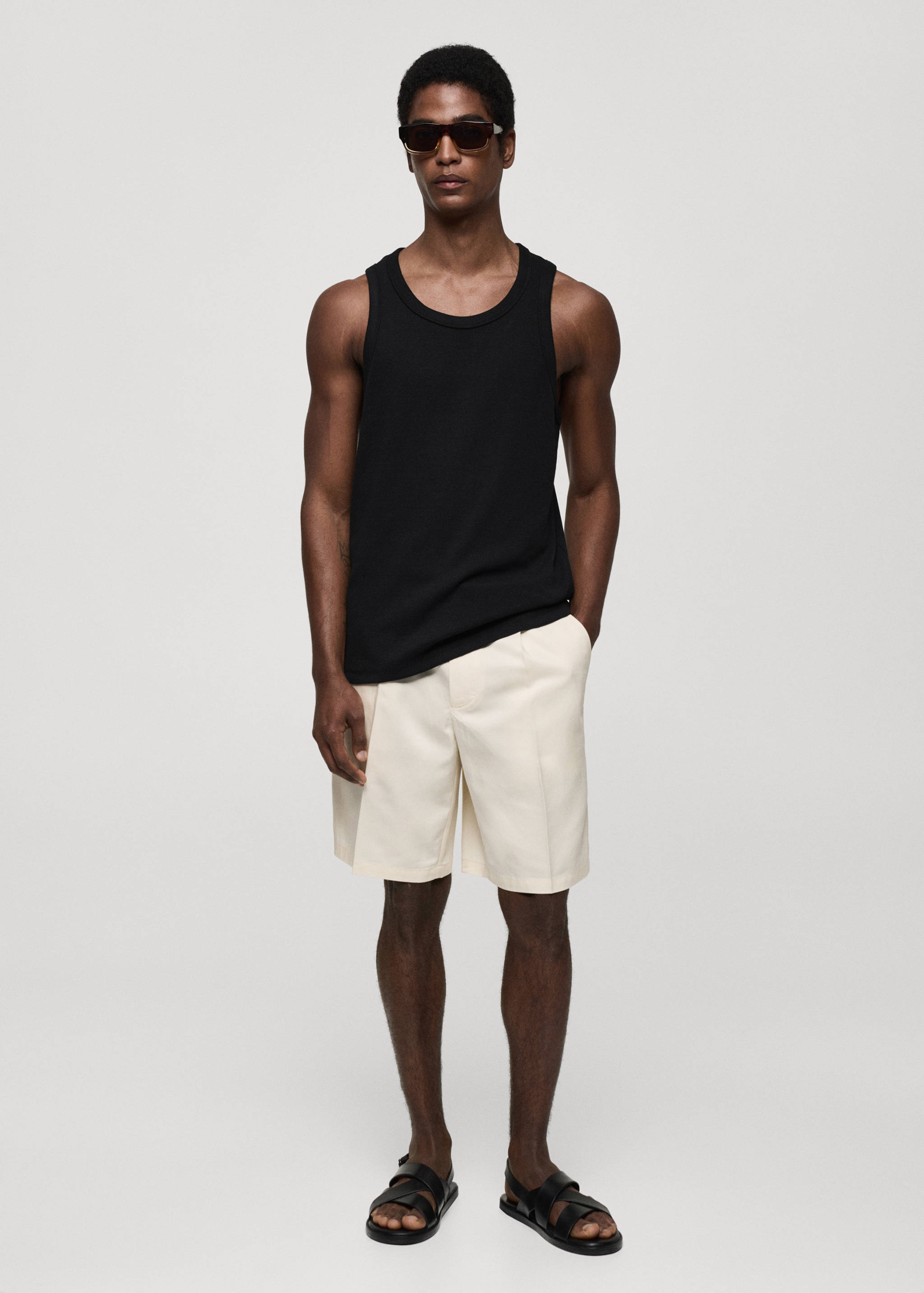 Trägershirt aus Baumwolle - Allgemeine Ansicht