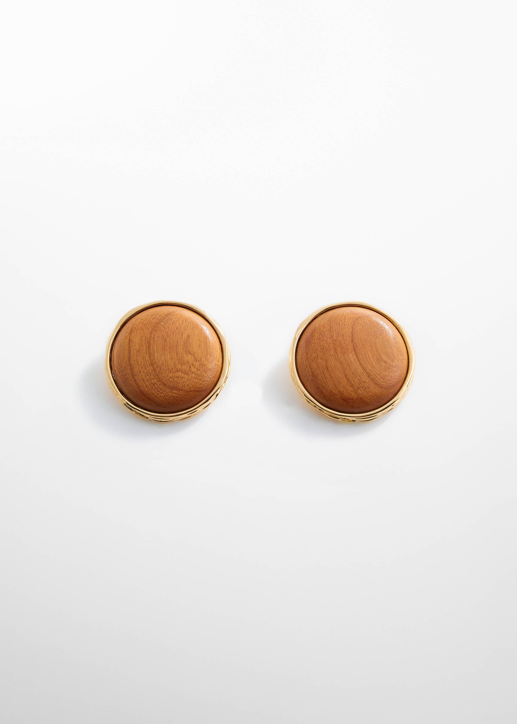 Boucles d'oreilles bois design circulaire - Article sans modèle