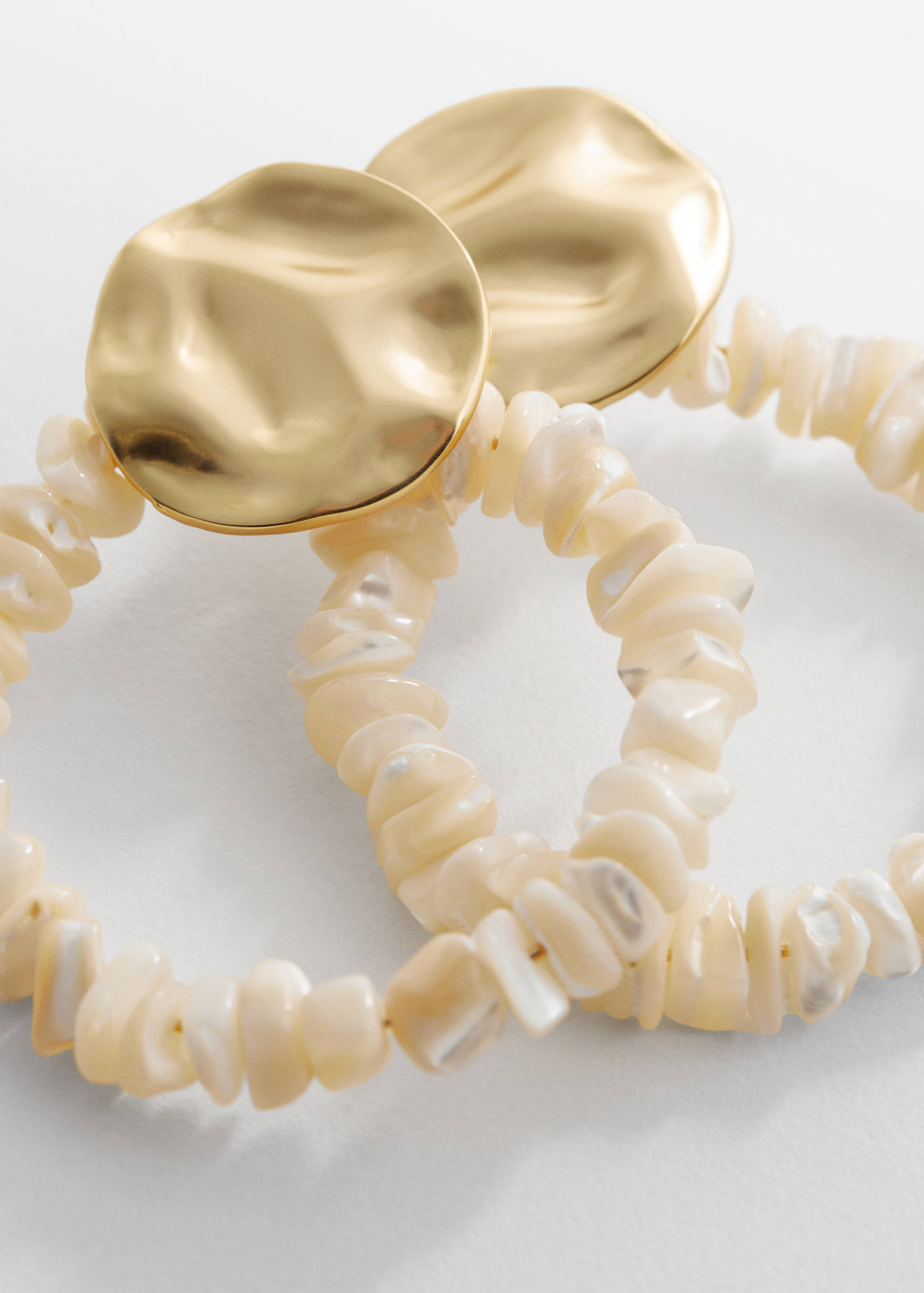 Bead loop earrings - Medium plane