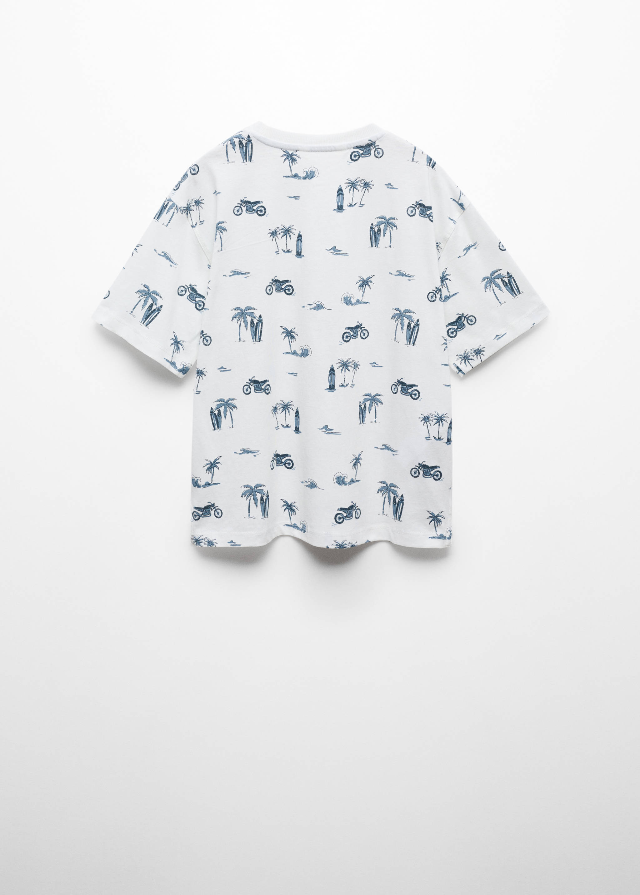 Bedrucktes Baumwoll-T-Shirt - Rückseite des Artikels