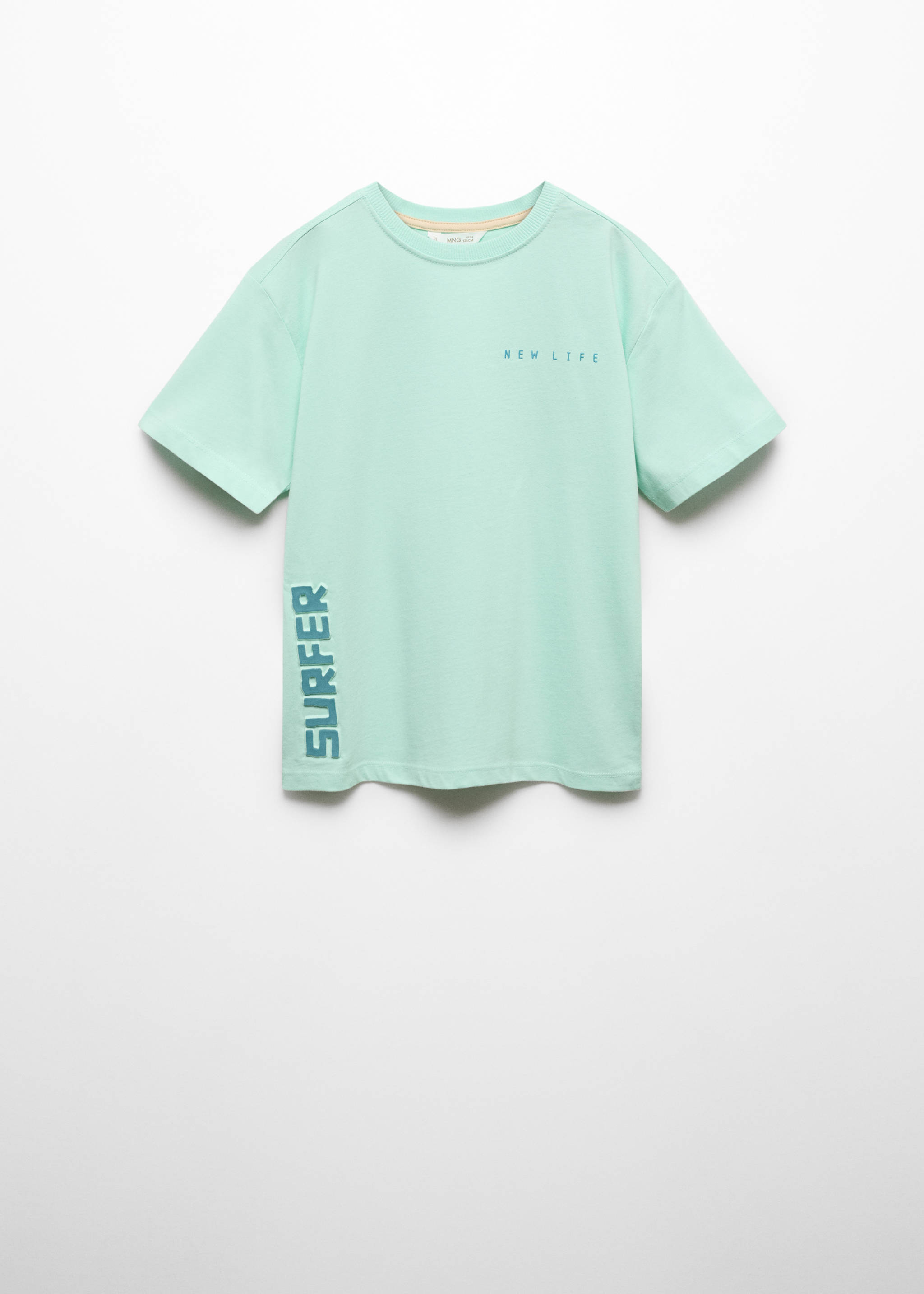 T-Shirt mit reliefartigem Schriftzug - Artikel ohne Model