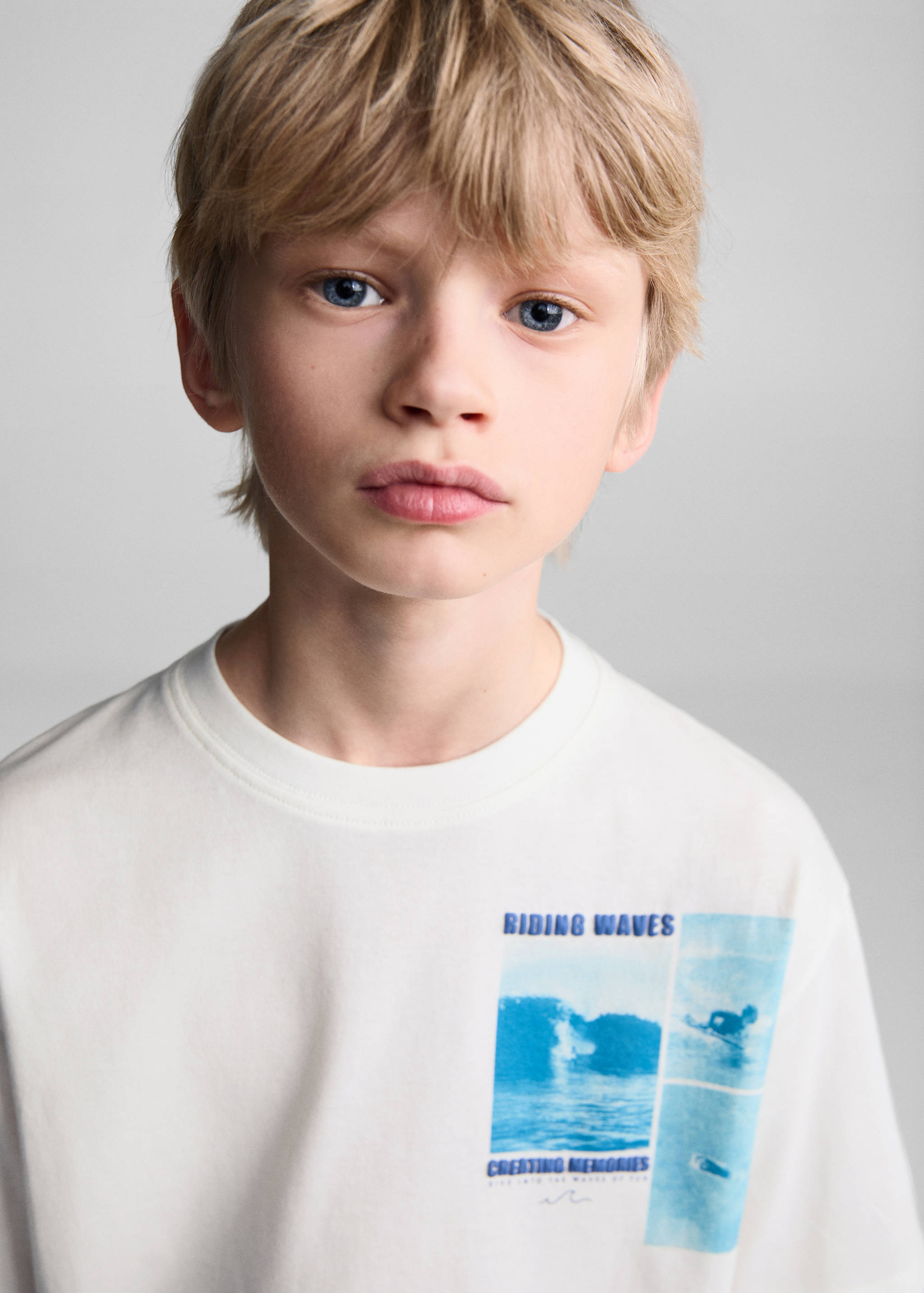 Printed cotton-blend T-shirt - Details of the article 1