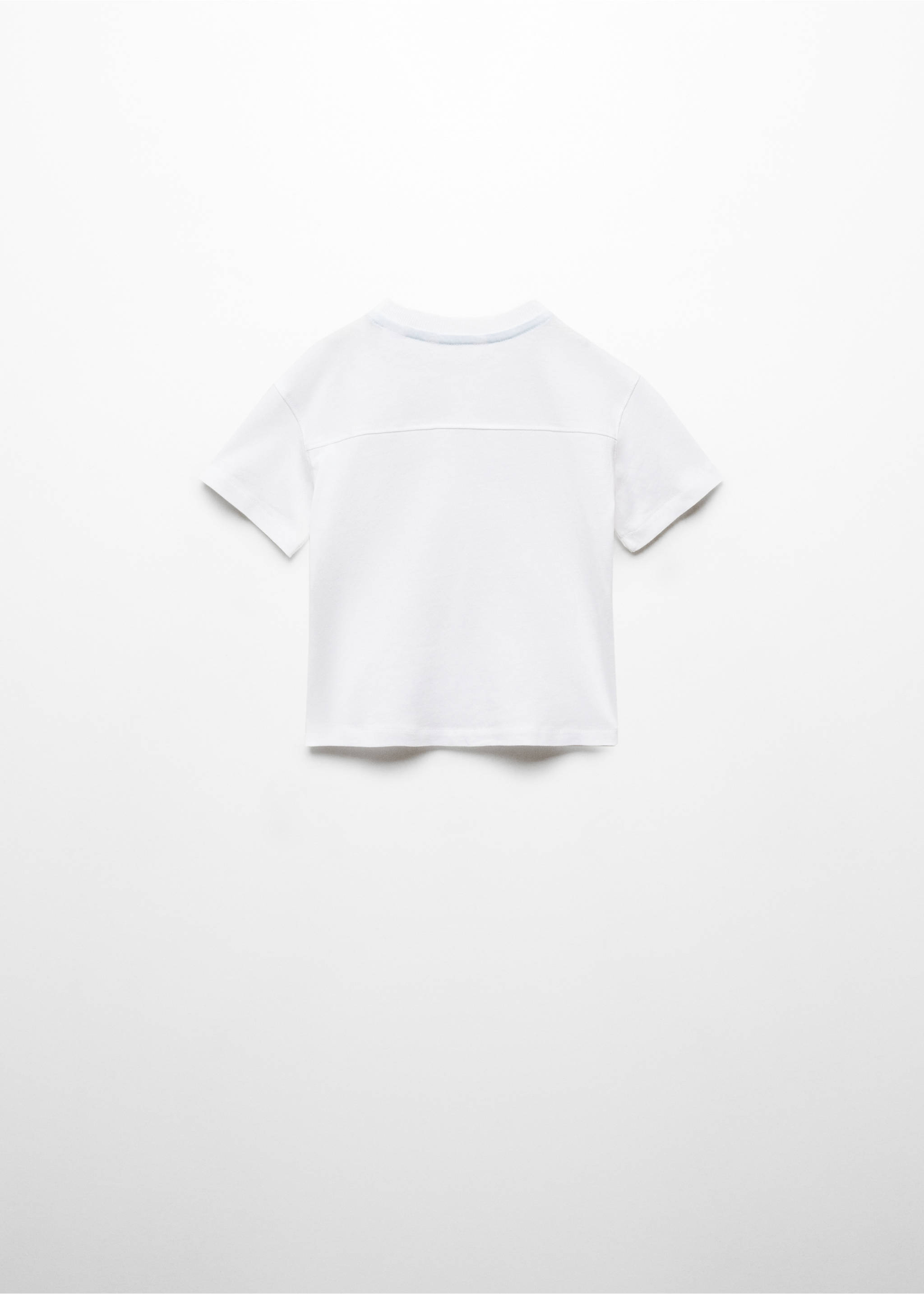 Bedrucktes Baumwoll-T-Shirt - Rückseite des Artikels, Cremeweiß. Ref: 67017920-00.