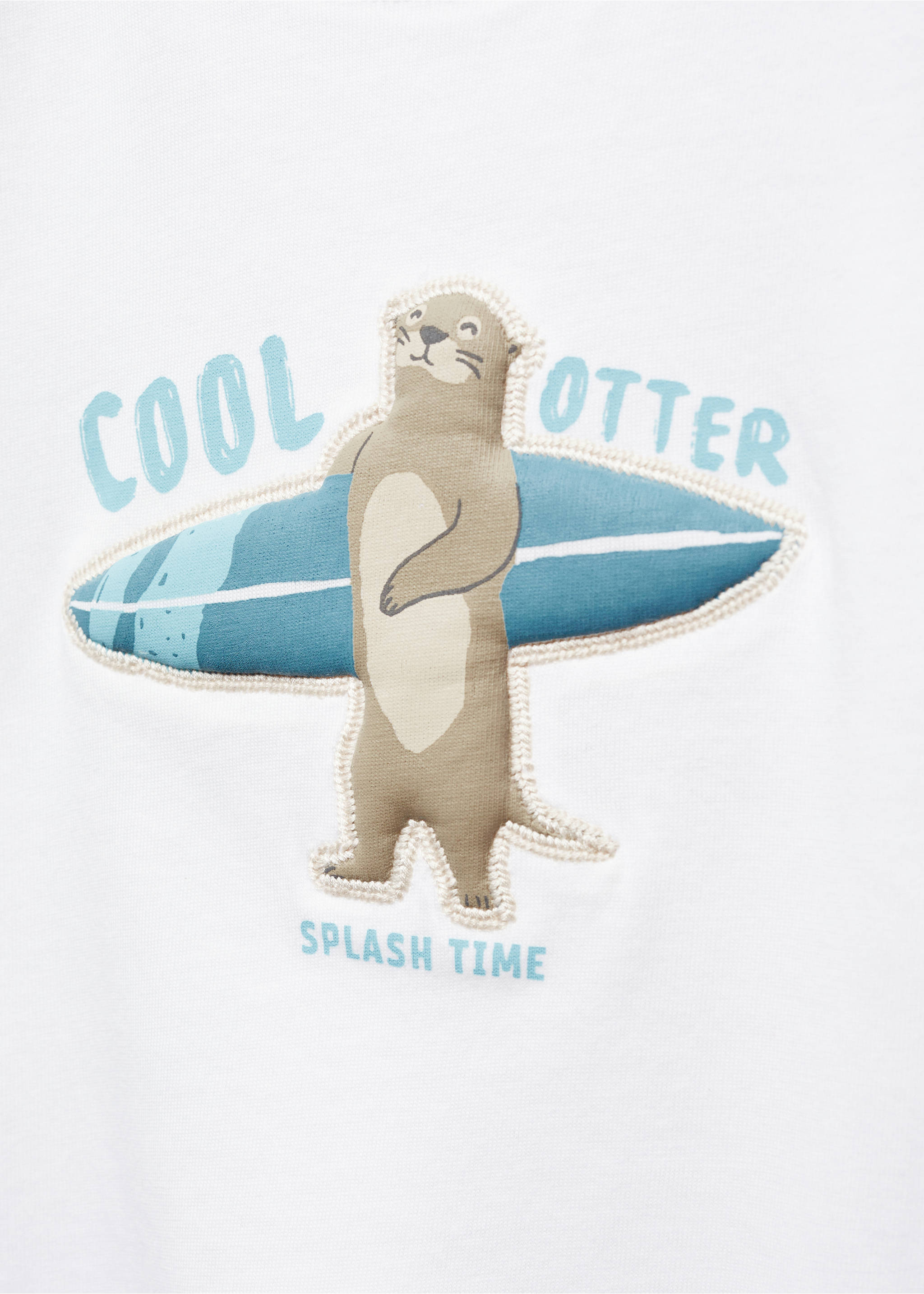 Bedrucktes Baumwoll-T-Shirt - Detail des Artikels 8, Cremeweiß. Ref: 67017920-00.