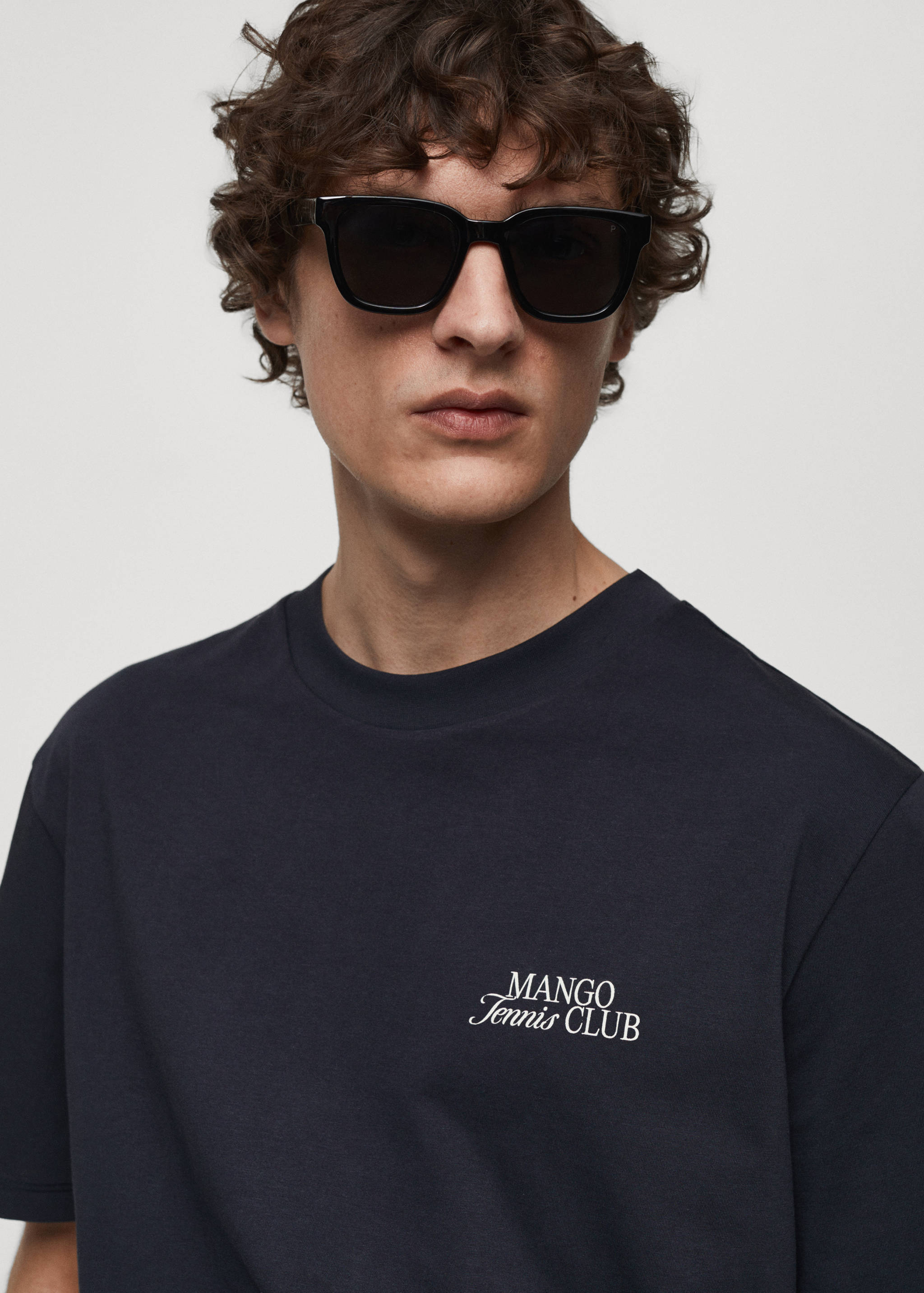 Gemustertes Regular-Fit-T-Shirt aus Baumwolle - Detail des Artikels 1