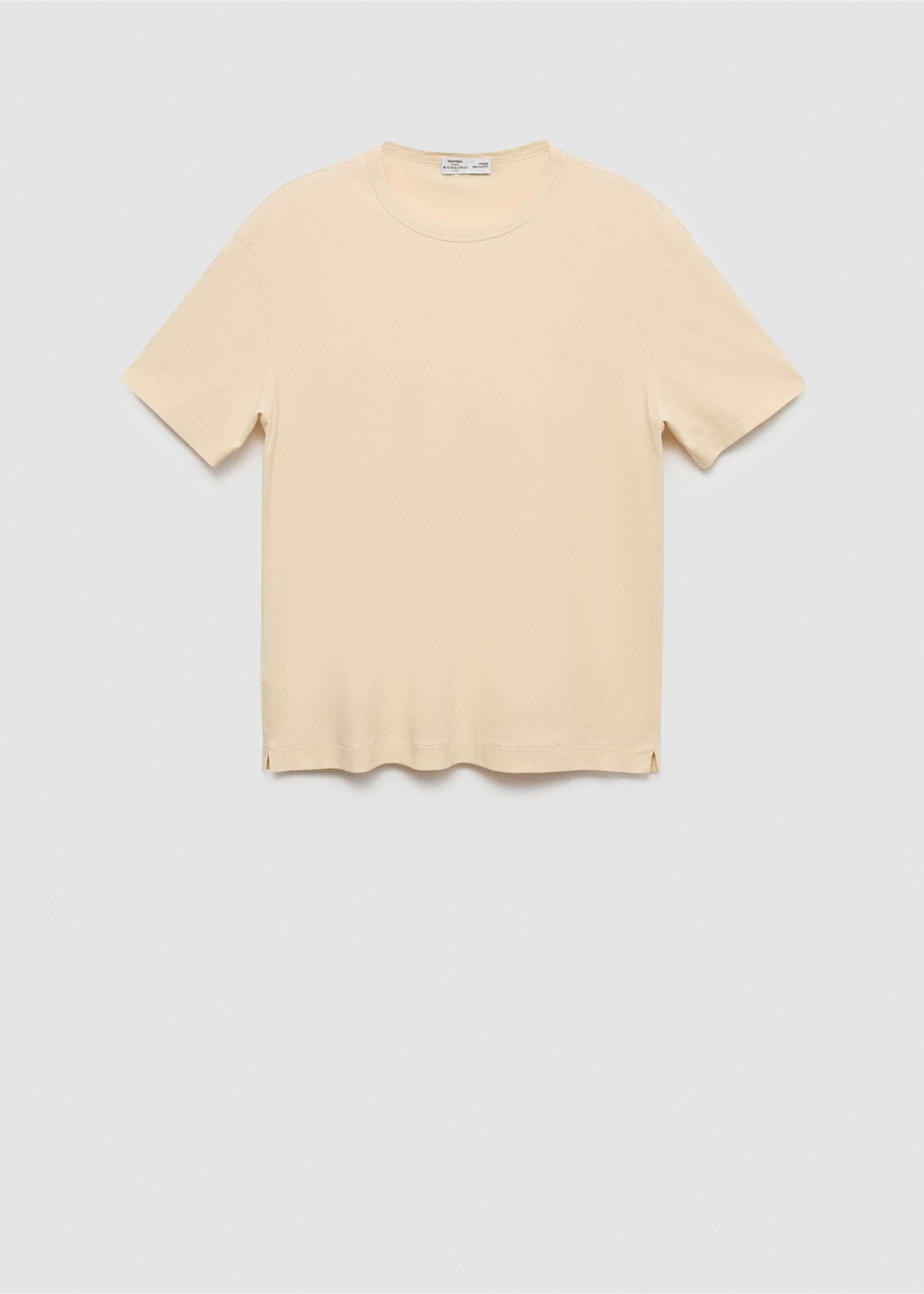 Slim-Fit-T-Shirt aus 100 % Baumwolle - Artikel ohne Model, Vanille. Ref: 67017937-00.