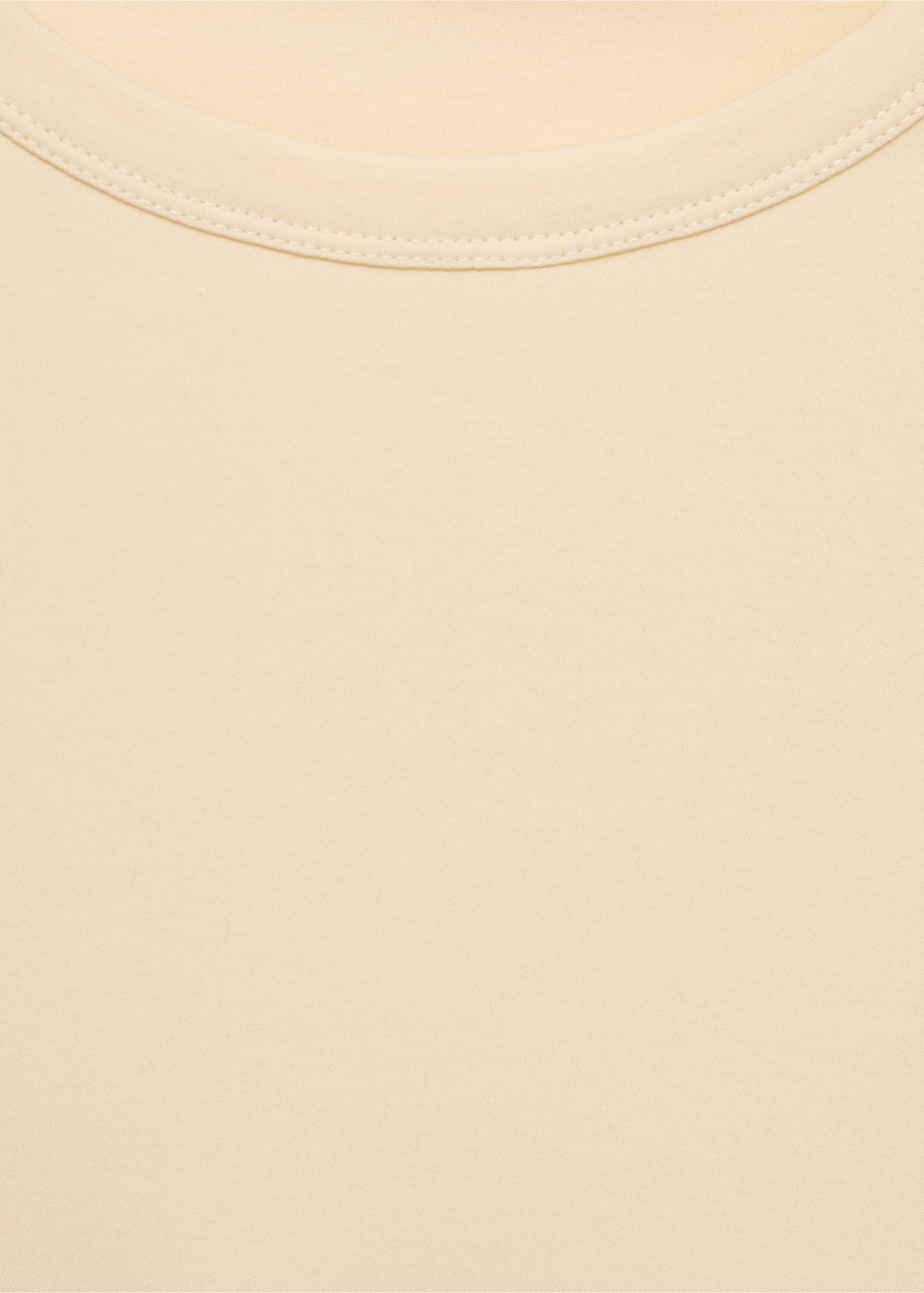 Slim-Fit-T-Shirt aus 100 % Baumwolle - Detail des Artikels 8, Vanille. Ref: 67017937-00.