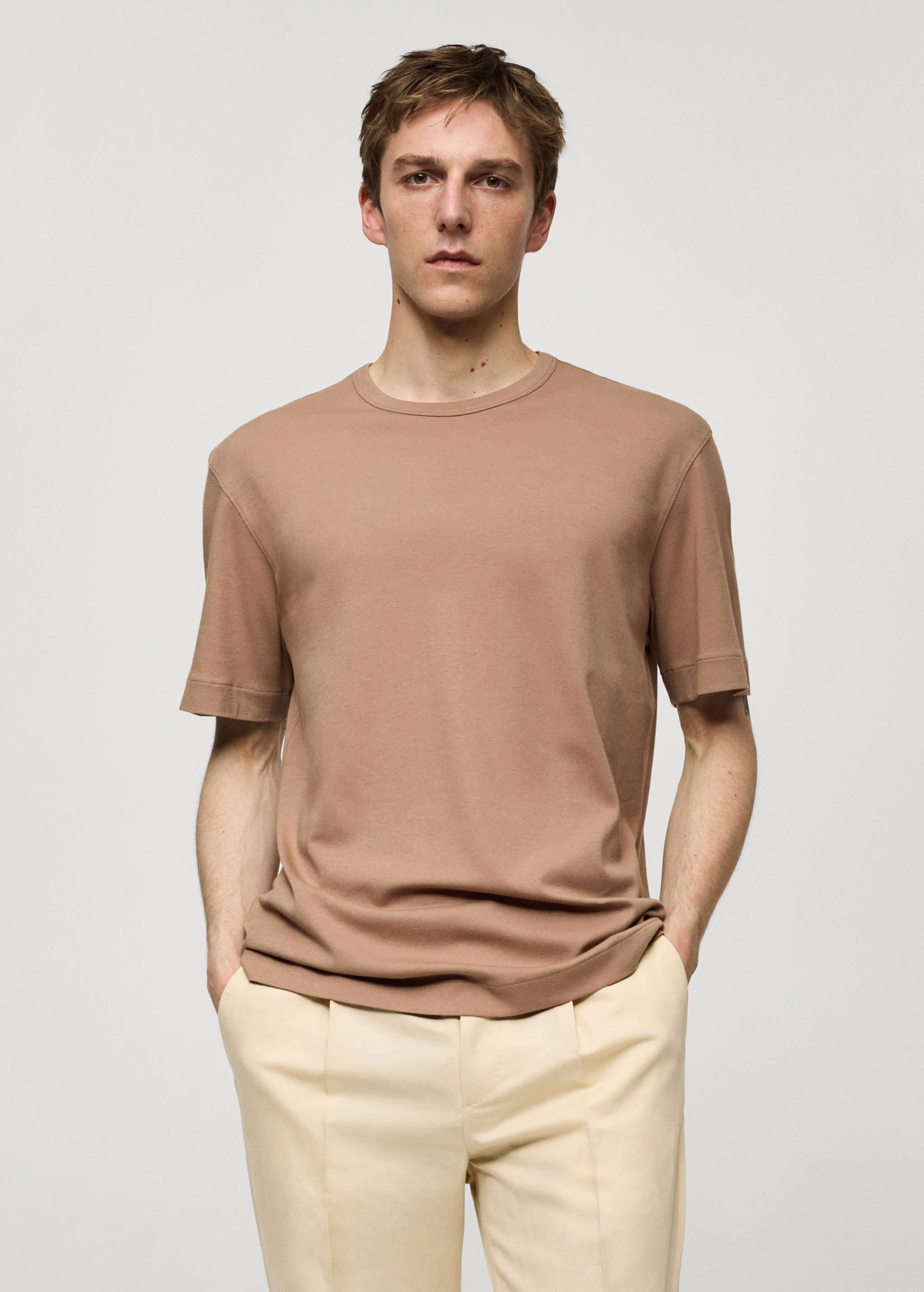 100% cotton slim-fit t-shirt - Medium plane