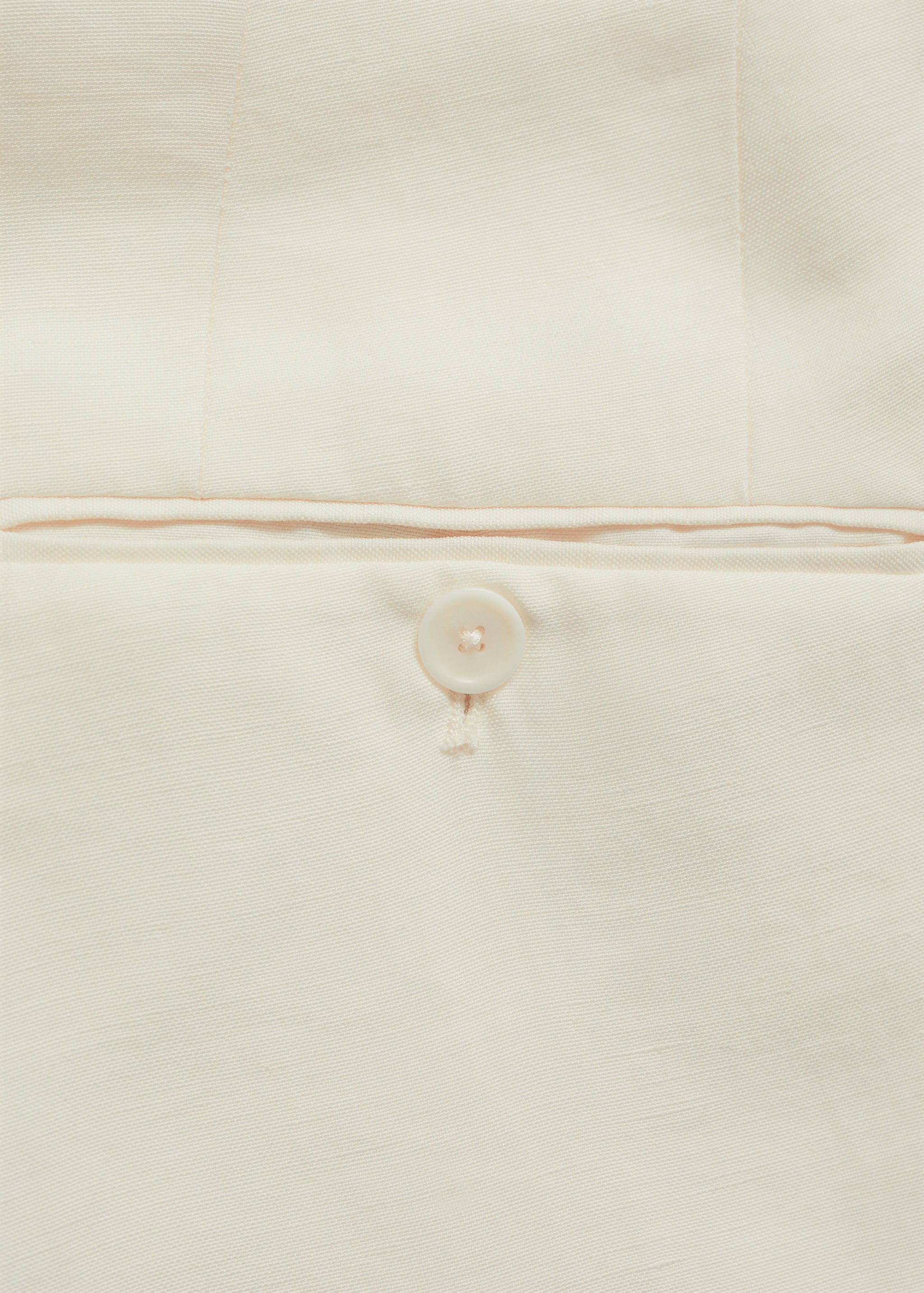 Calças de linho slim fit com pinças - Pormenor do artigo 0