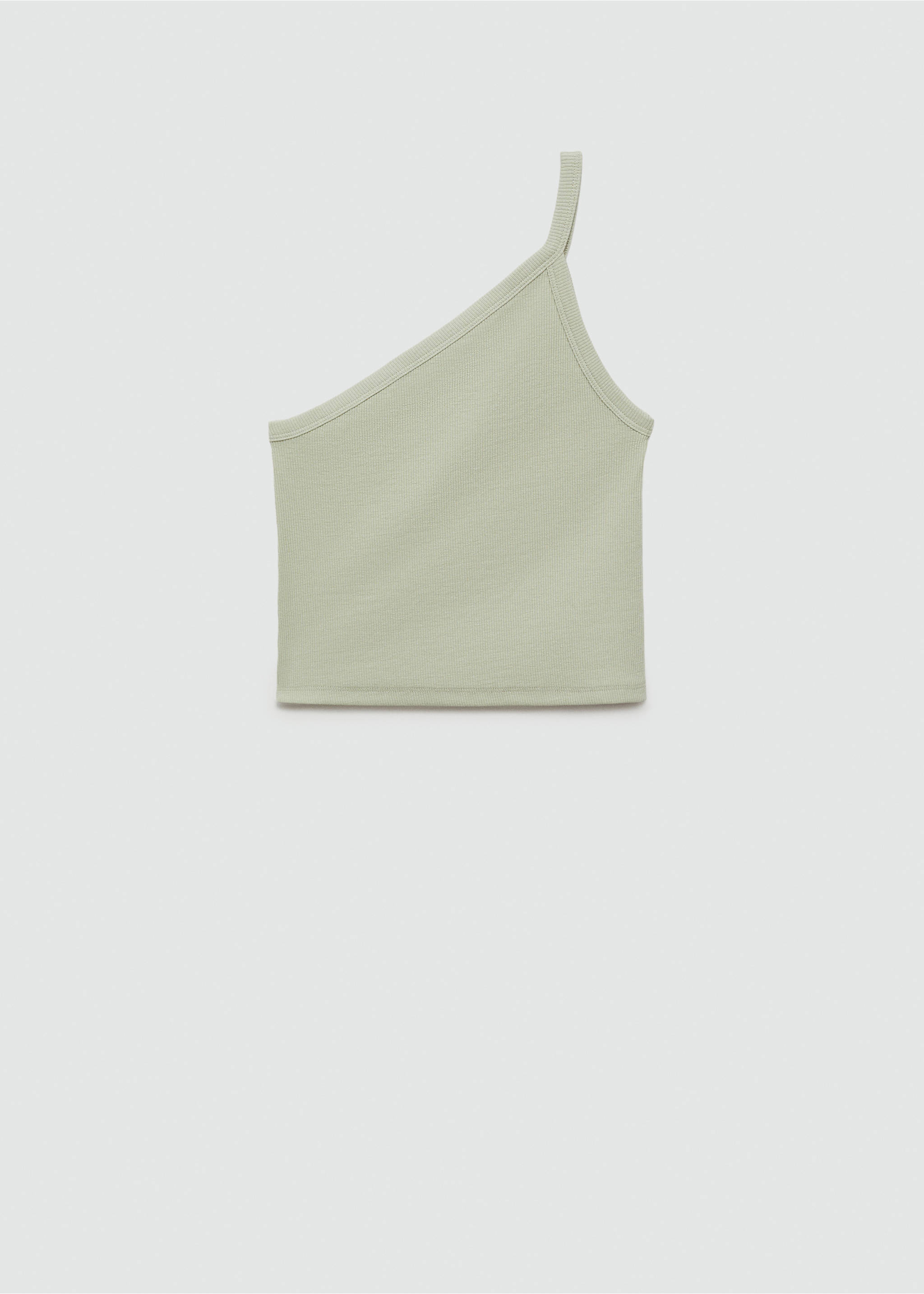 Asymmetrisches Crop-Top - Artikel ohne Model, Grün. Ref: 67018274-00.