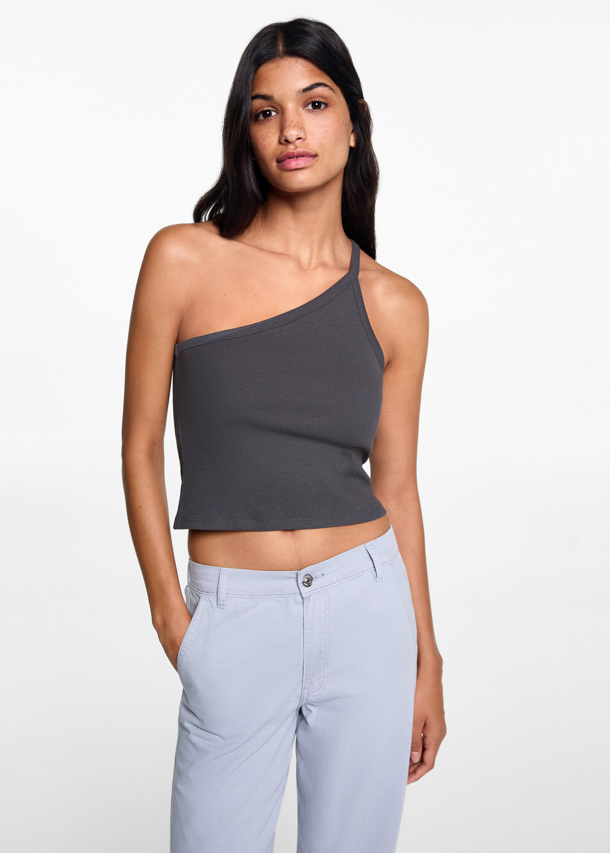 Asymmetrical crop top - Medium plane