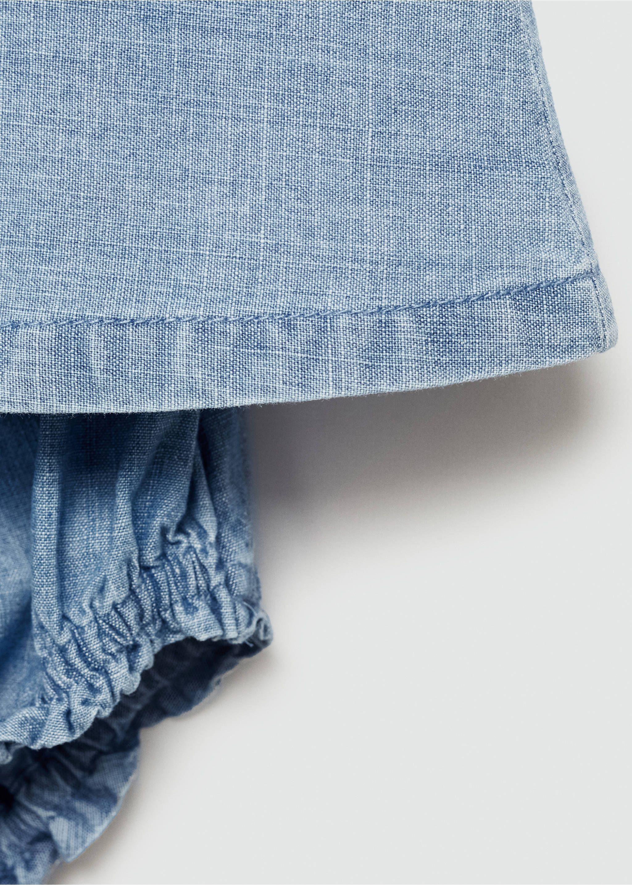 Kleid und Höschen aus Baumwolle - Detail des Artikels 8, Hellblau. Ref: 67018278-00.