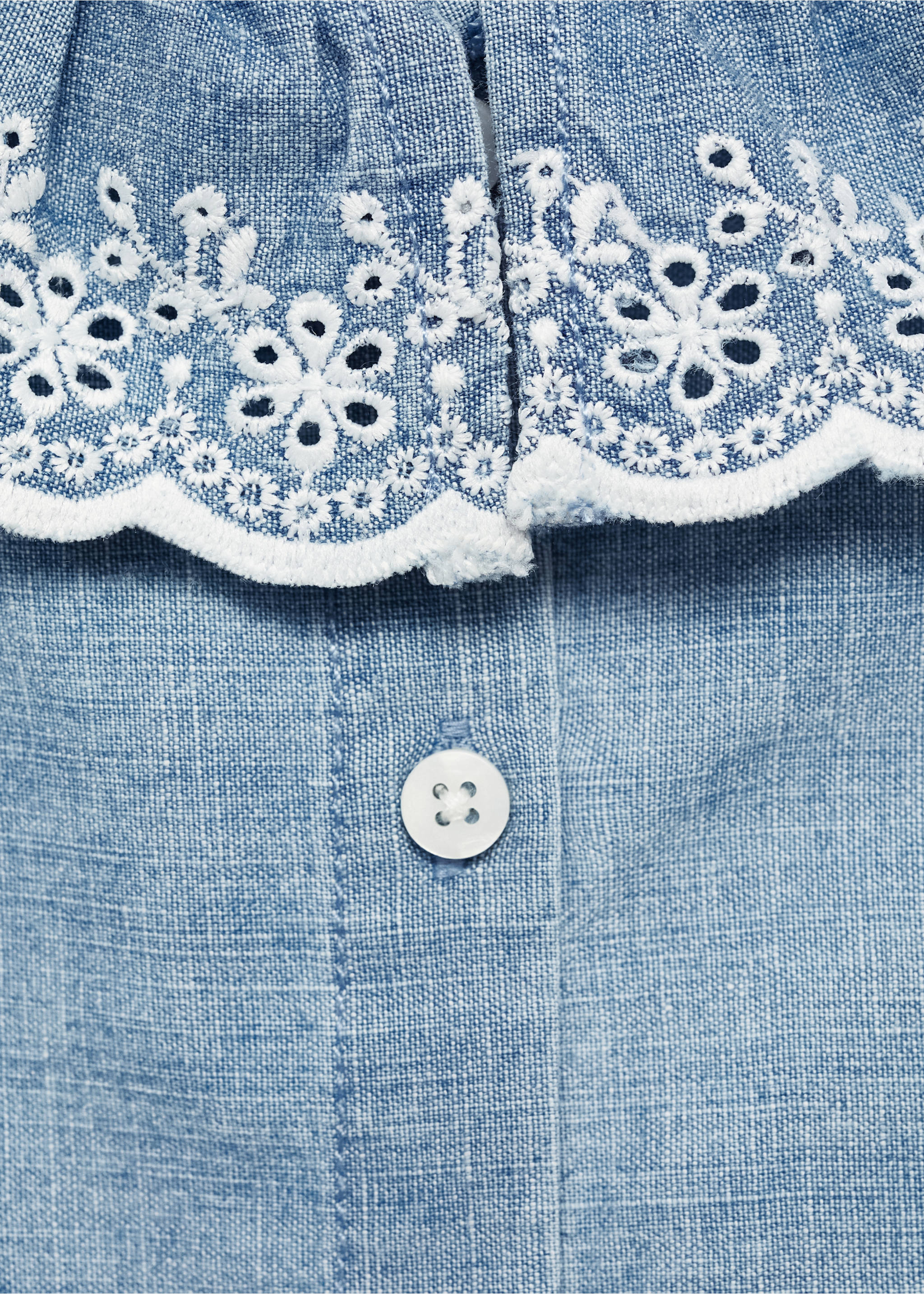 Kleid und Höschen aus Baumwolle - Detail des Artikels 0, Hellblau. Ref: 67018278-00.