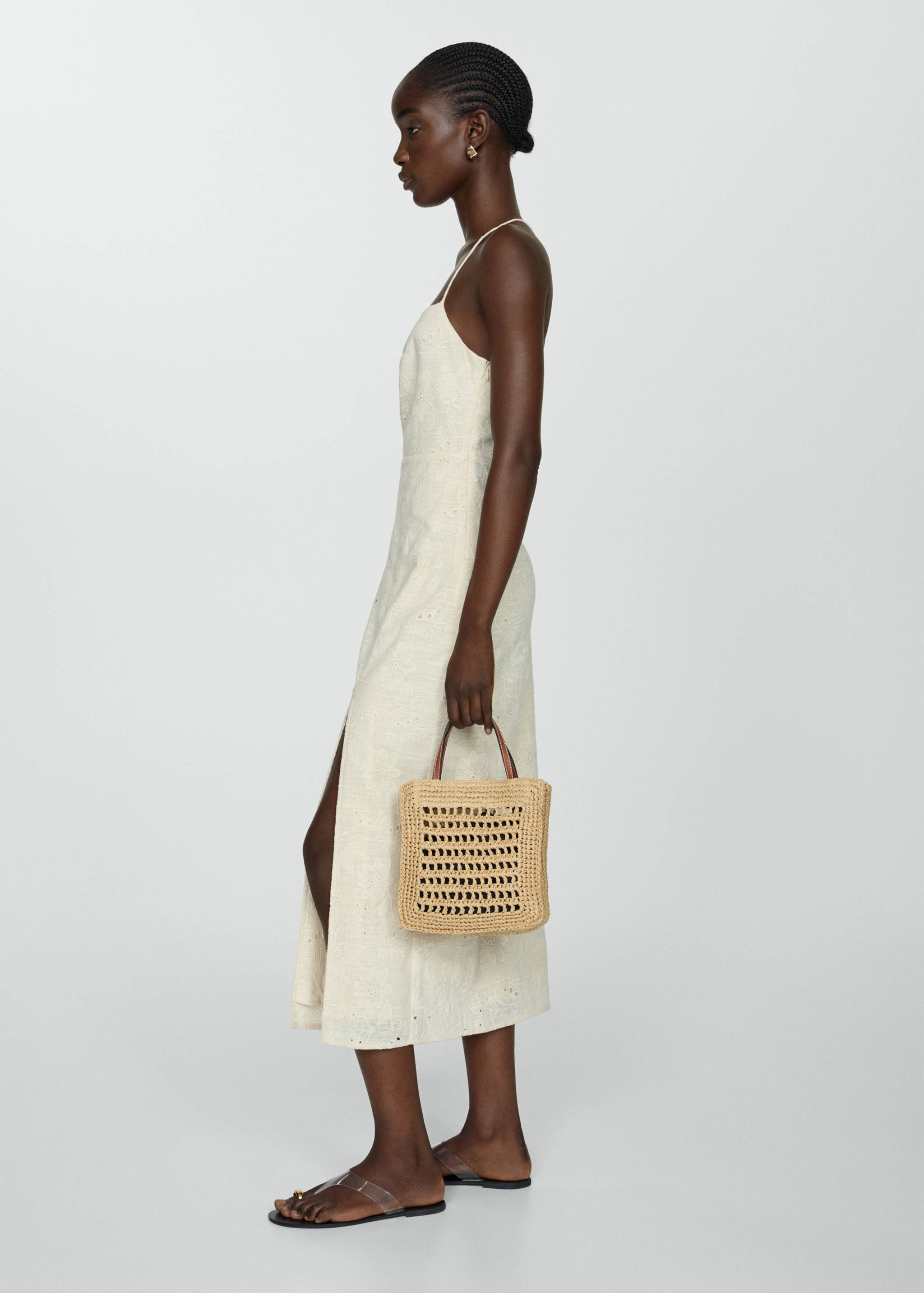 Vestito ricamo spacco laterale - Dettaglio dell'articolo 2