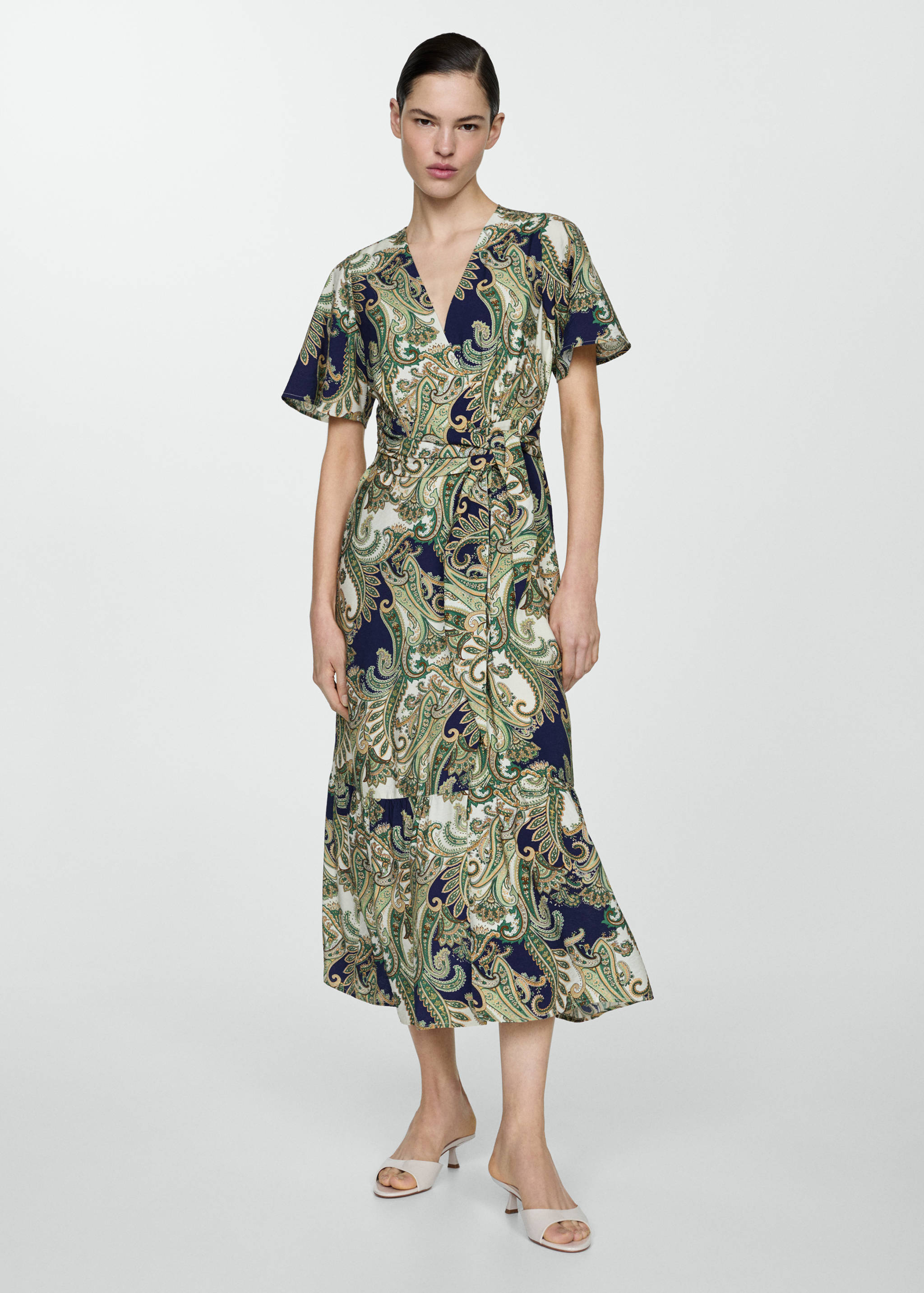 Printed bow dress - General plane