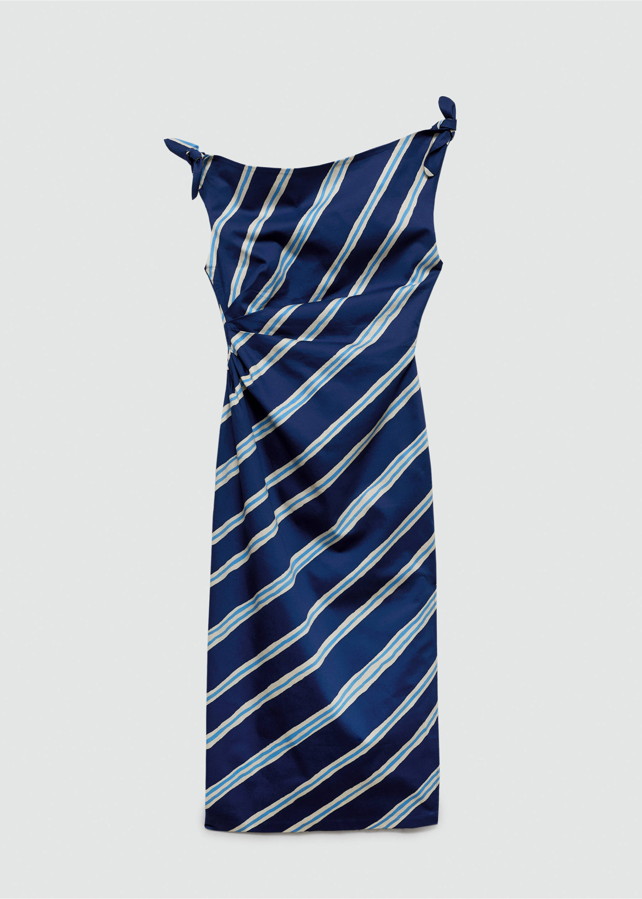 Vestido rayas hombros descubiertos - Artículo sin modelo, Azul tinta. Ref: 67018651-00.