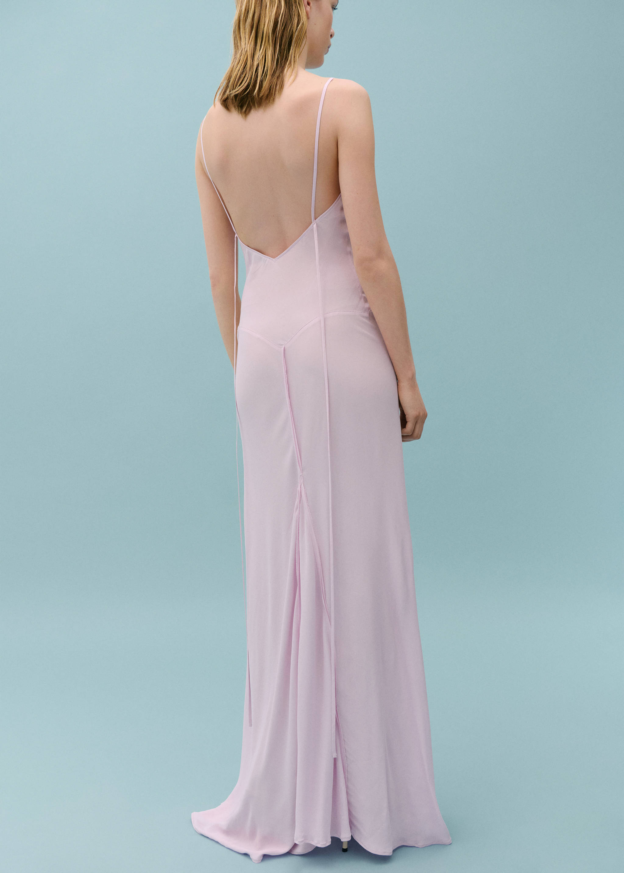 Vestido godets costuras decorativas - Reverso del artículo