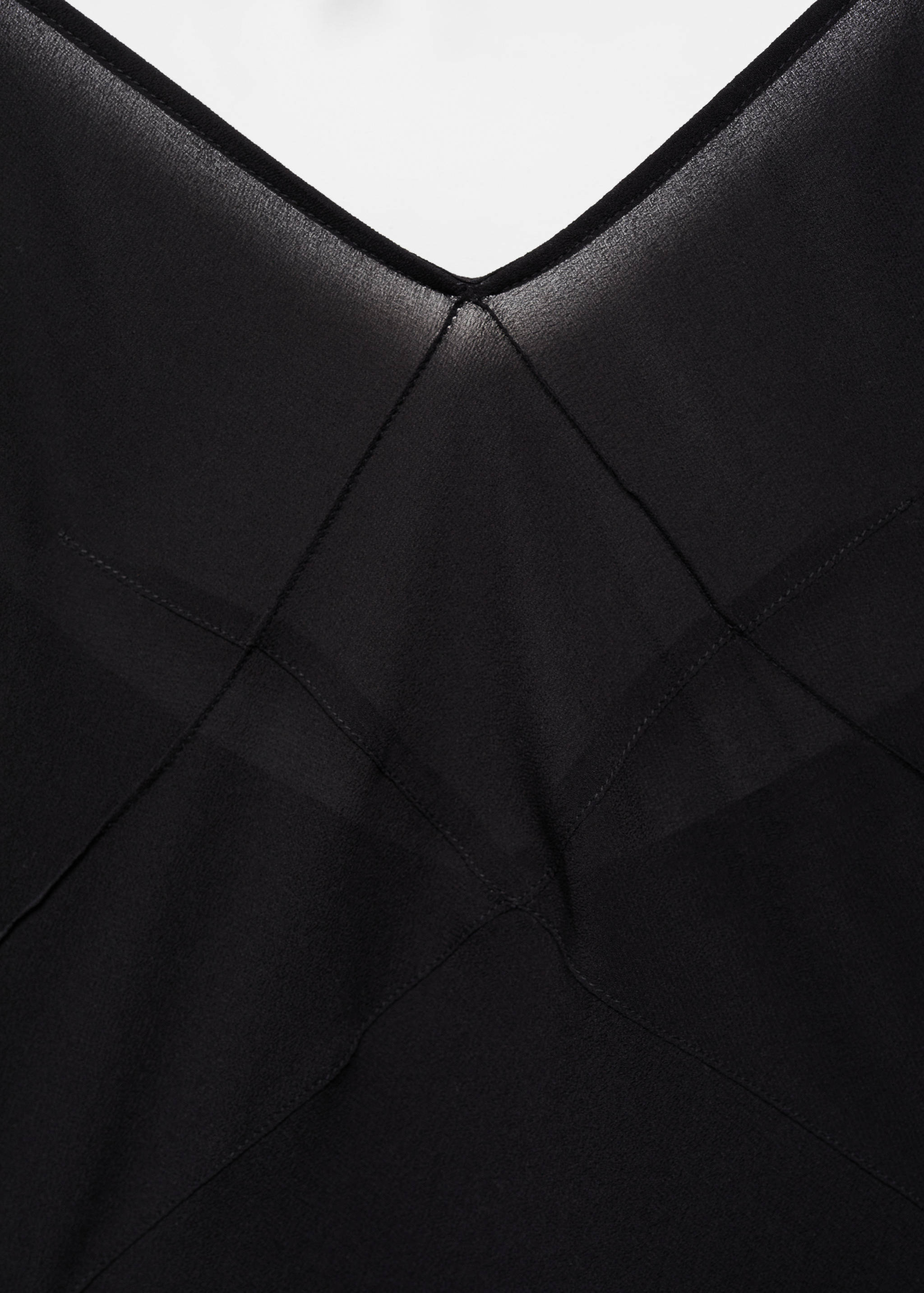 Godets dress with decorative stitching - Details of the article 8