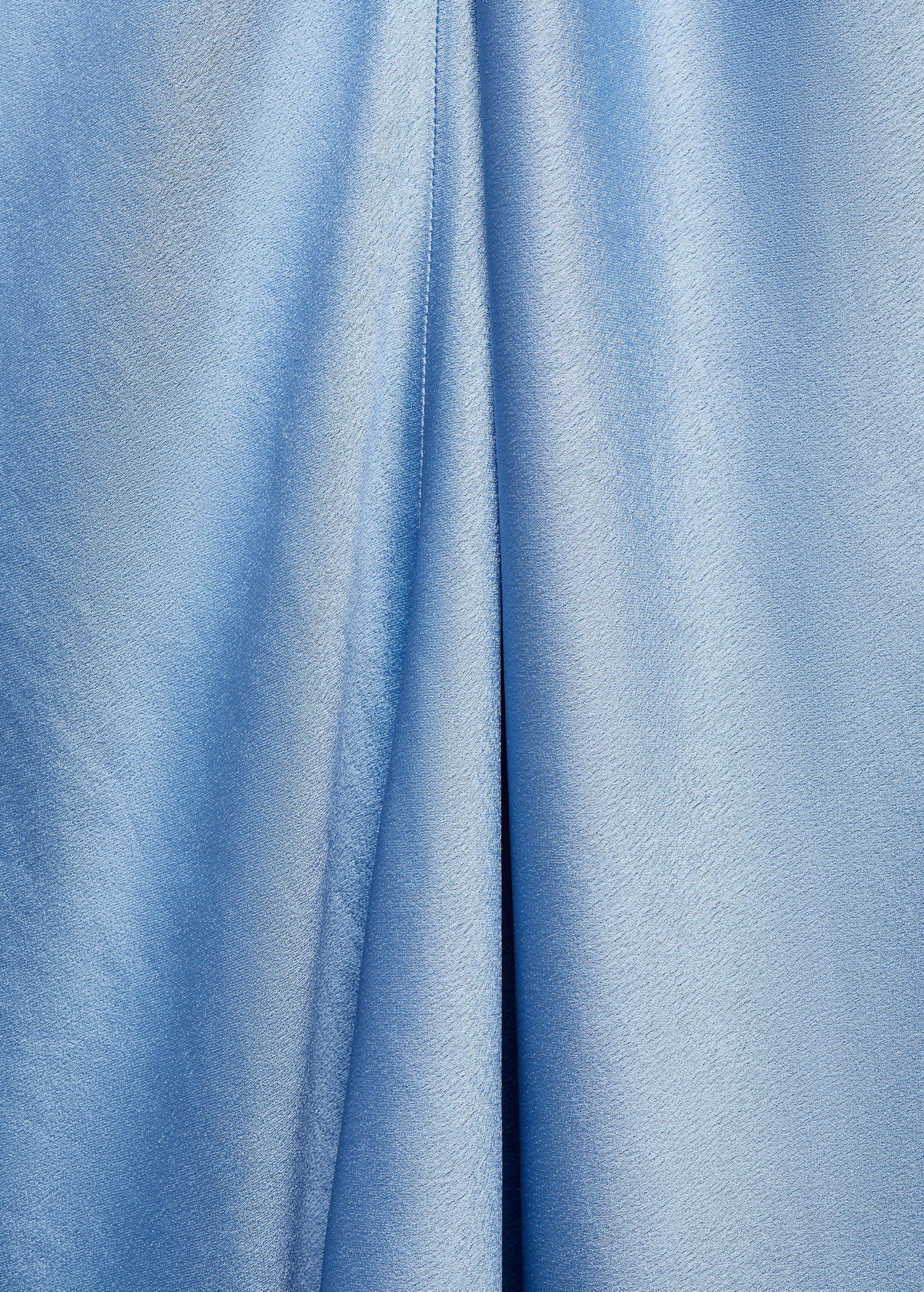 Vestido asimétrico satinado abertura fruncida - Detalle del artículo 0