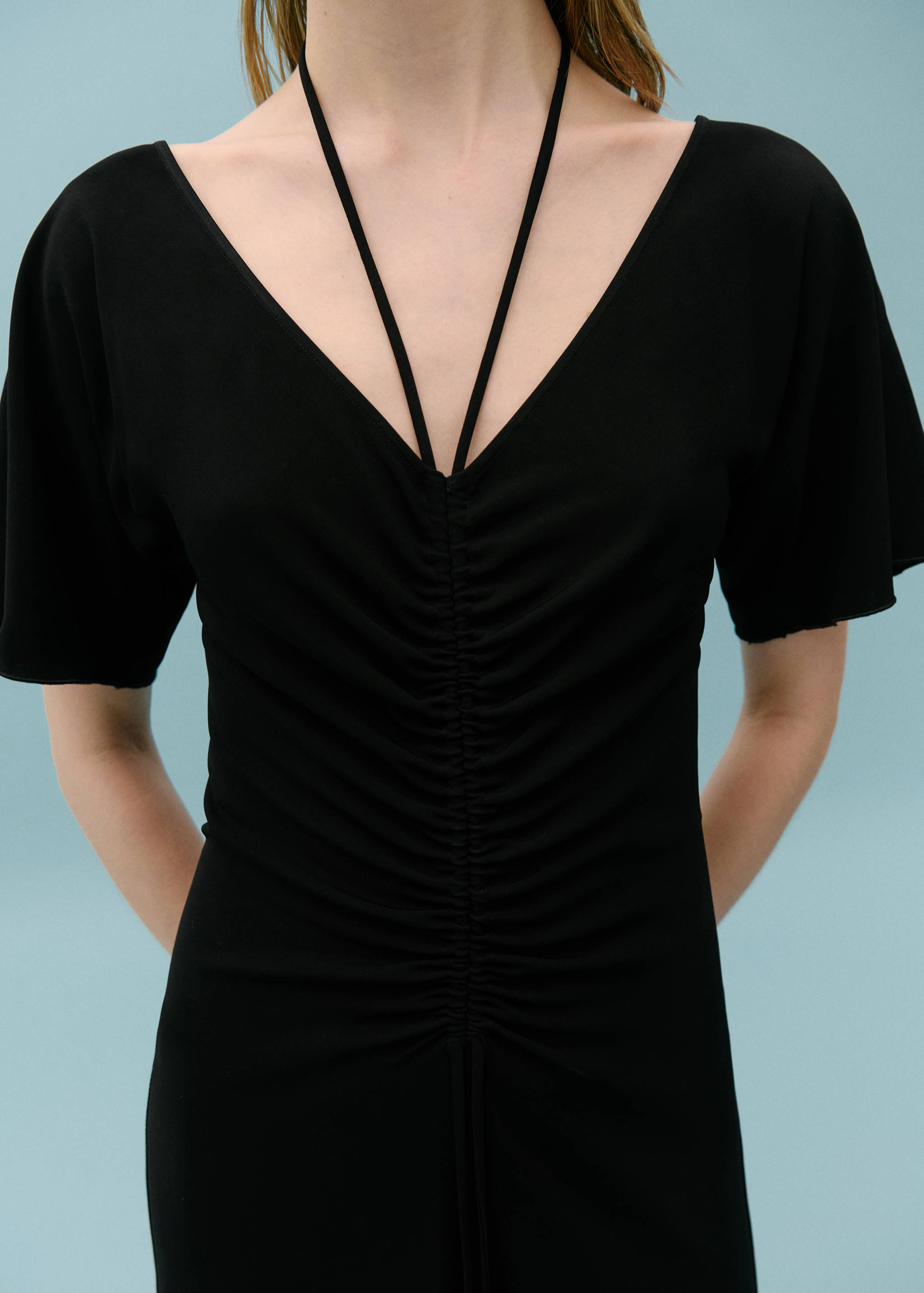 Vestido punto detalle fruncido - Detalle del artículo 6