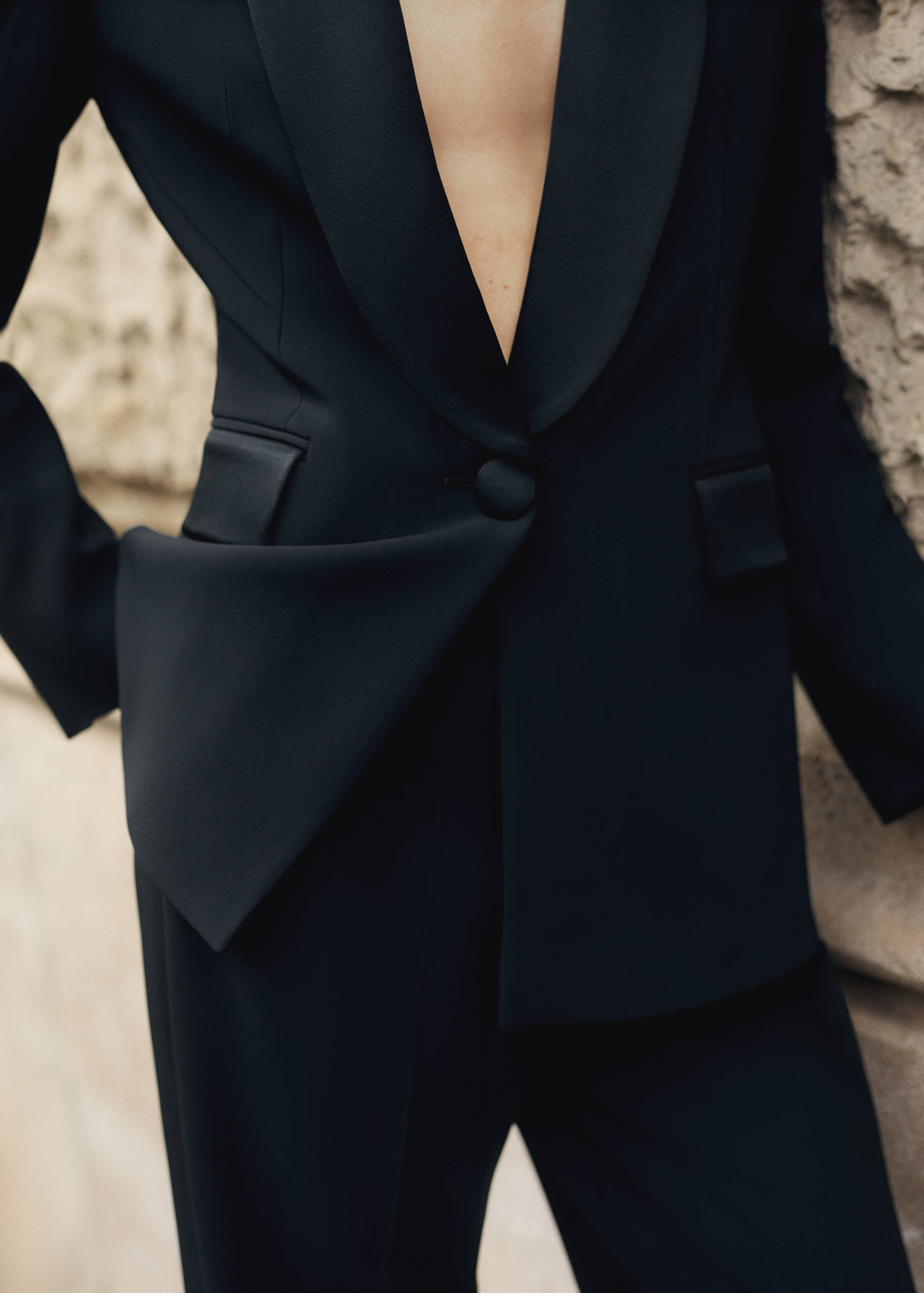 High-waist flared pants - Medium plane