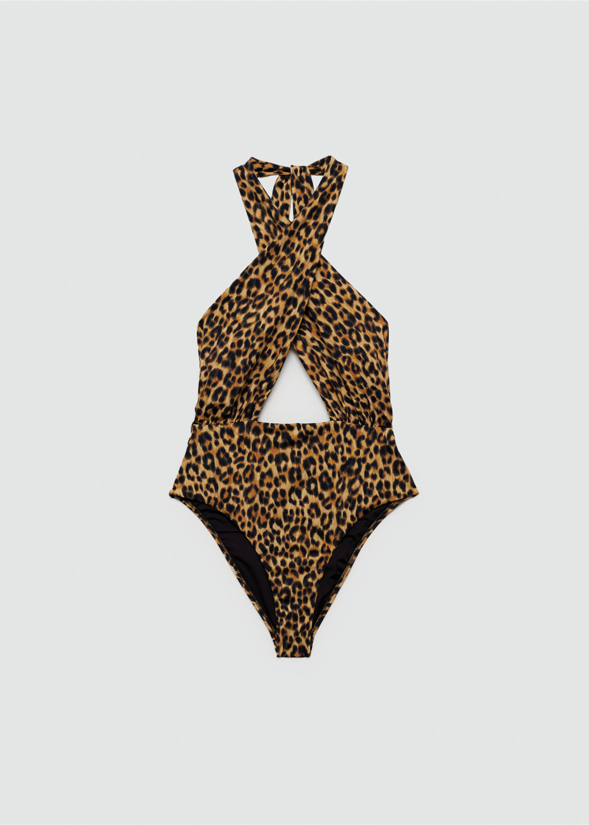 Plavky s leopardím potiskem - Zboží bez modelu, Čokoládová. Ref: 67019406-00.