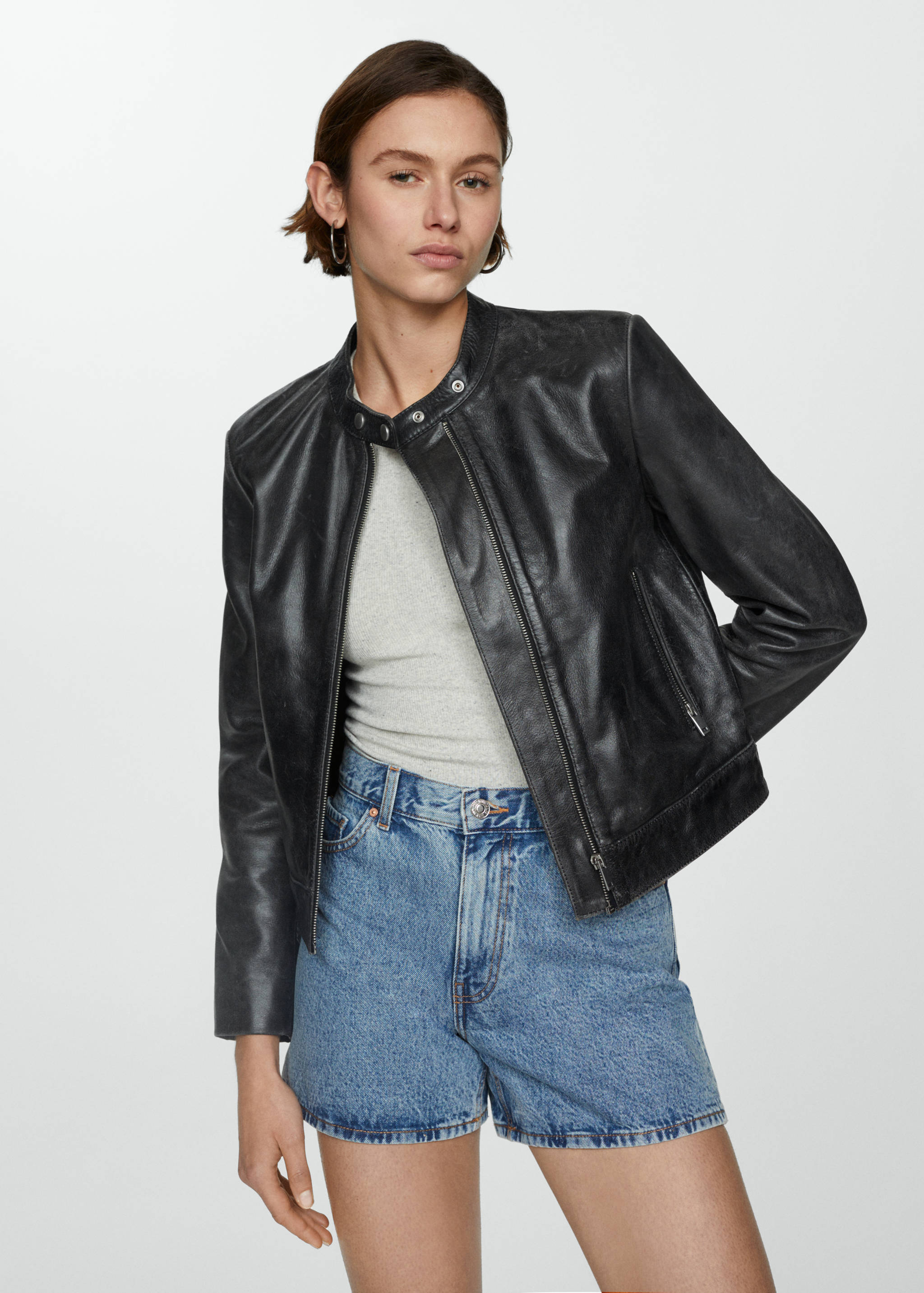 Džínové šortky s vysokým pasem - Detail zboží 6