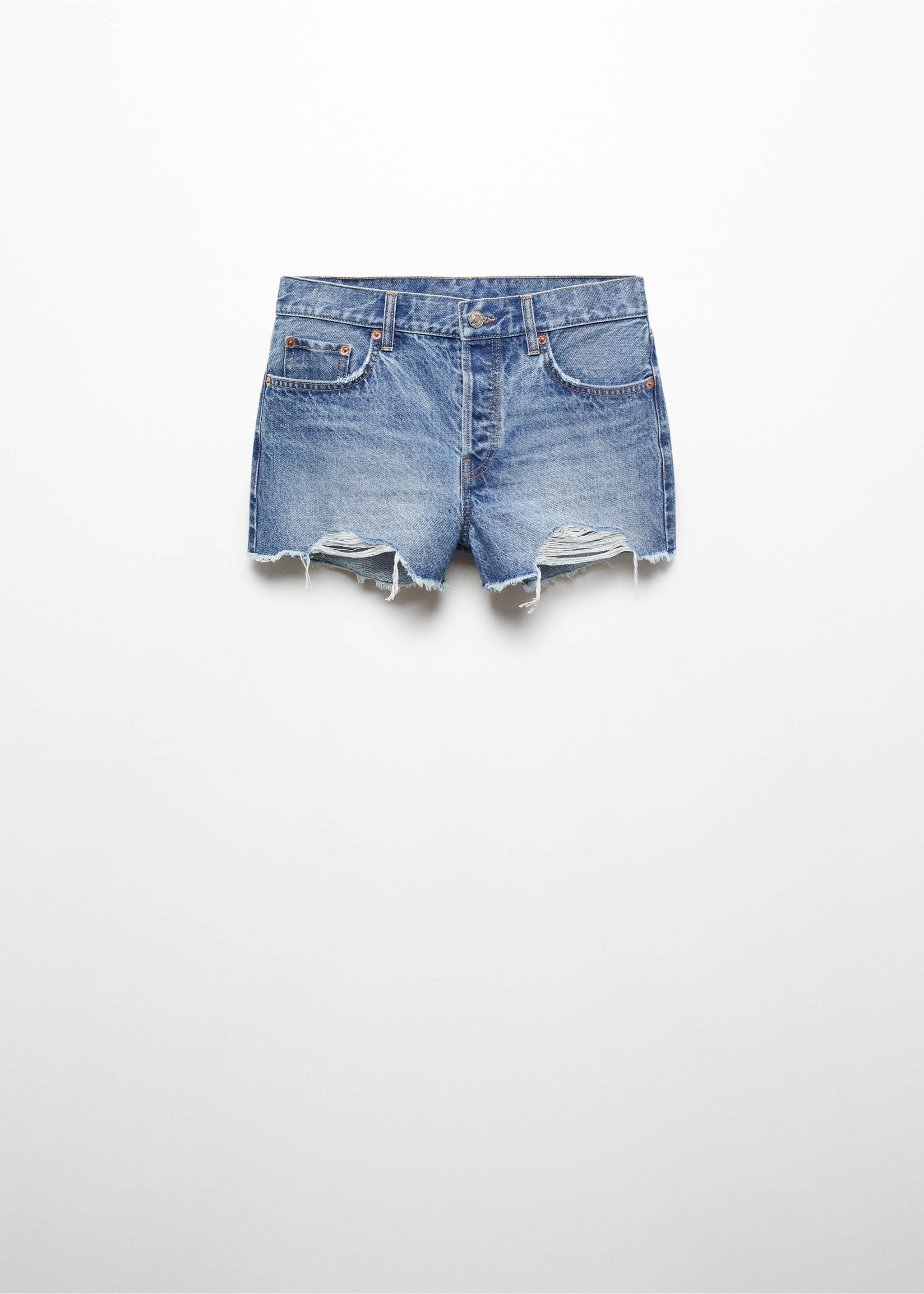 Broken denim shorts - Article without model, Medium Blue. Ref: 67020257-00.