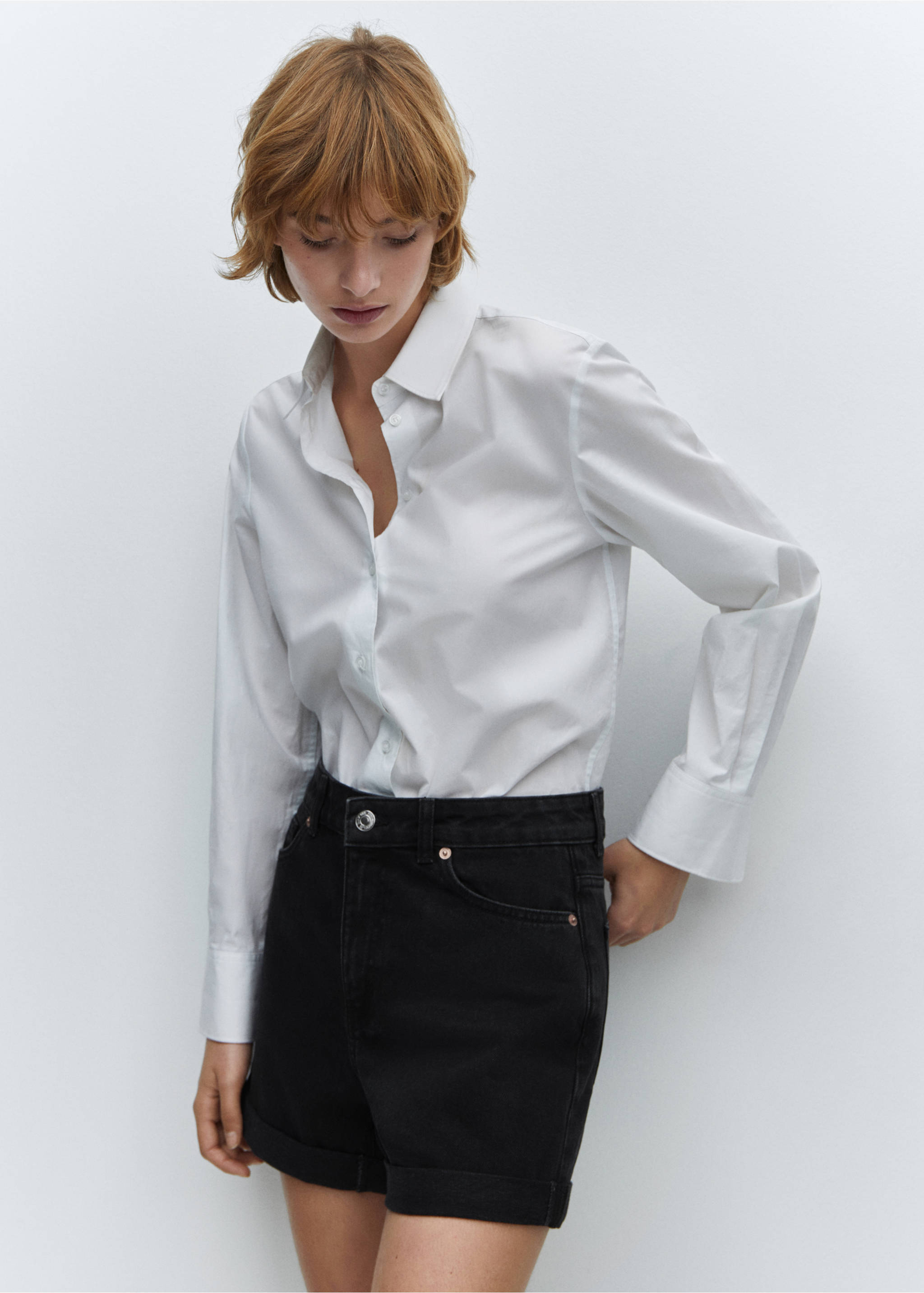 Mom fit farmersort - Felezősík, Black denim. Ref: 67020260-00.