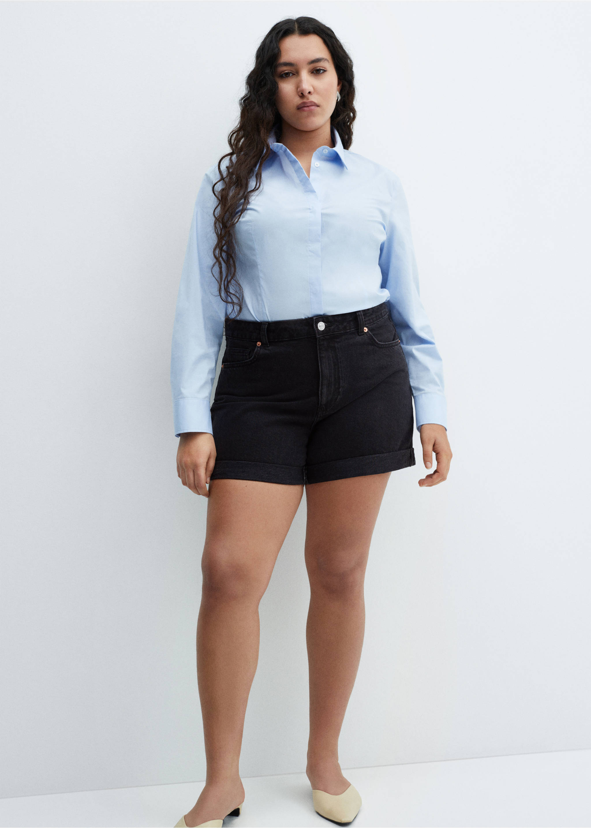 Mom fit farmersort - A termék adatai 4, Black denim. Ref: 67020260-00.