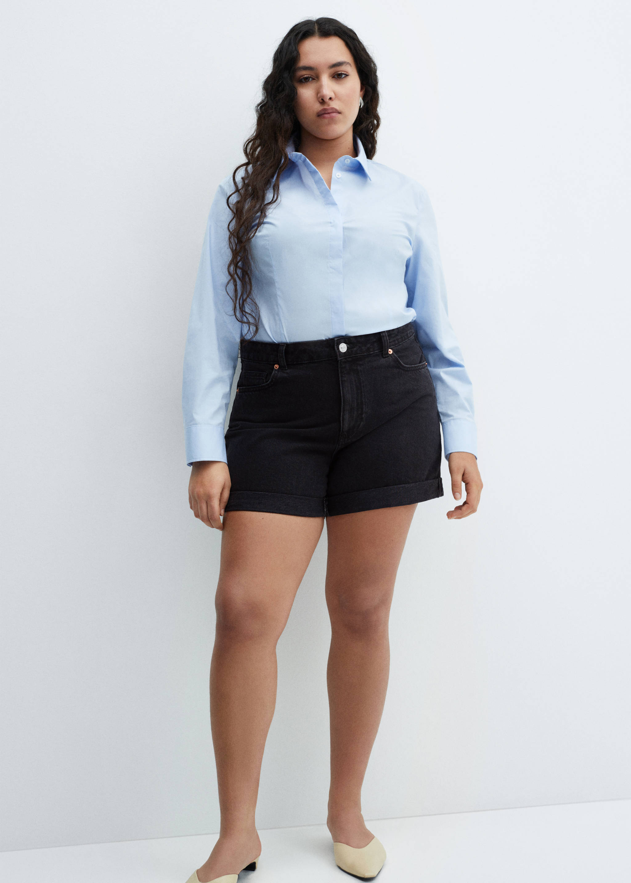 Mom Fit-Jeans-Shorts - Detail des Artikels 4