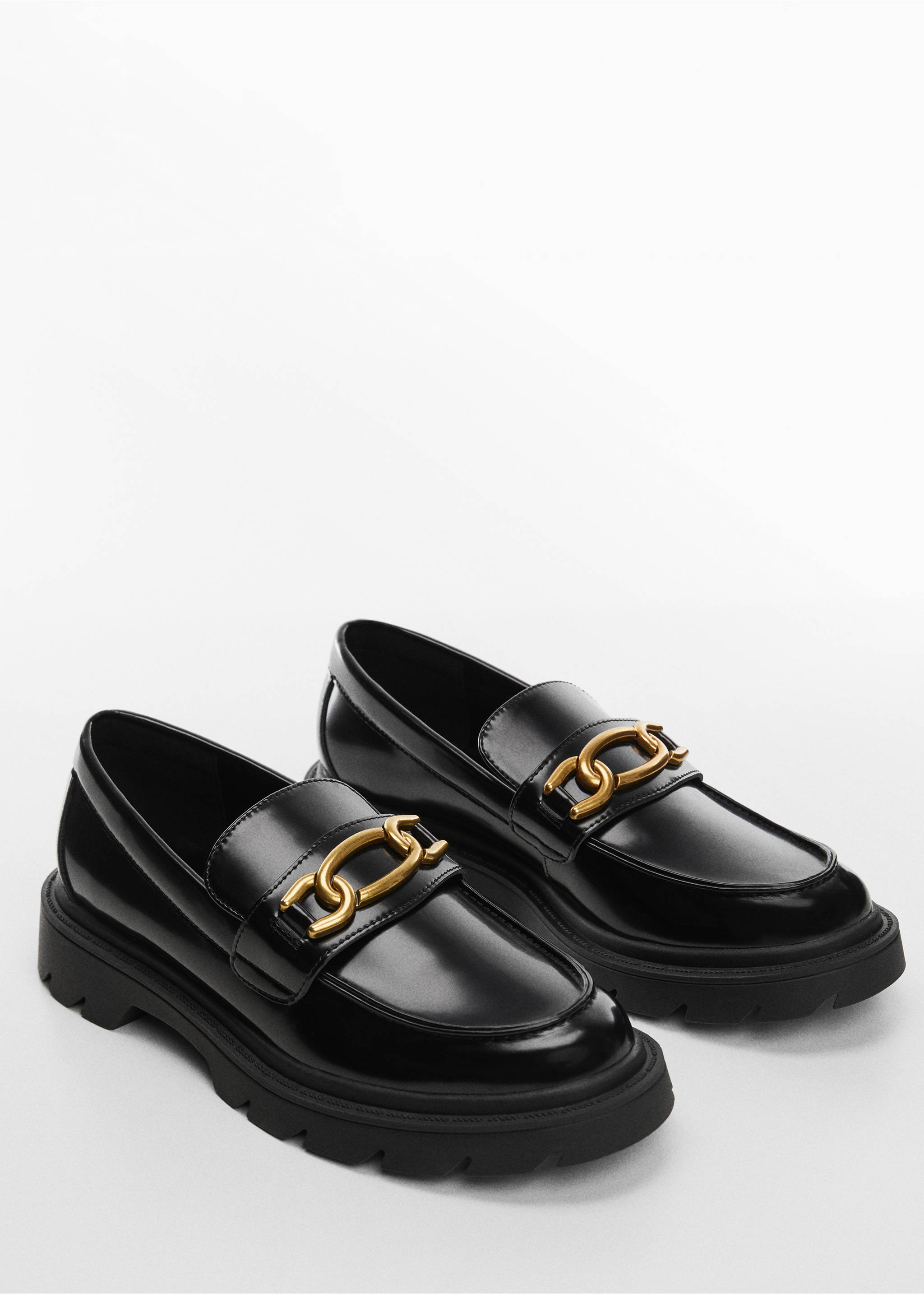 Track sole moccasin - Medium plane, Black. Ref: 67020264-00.