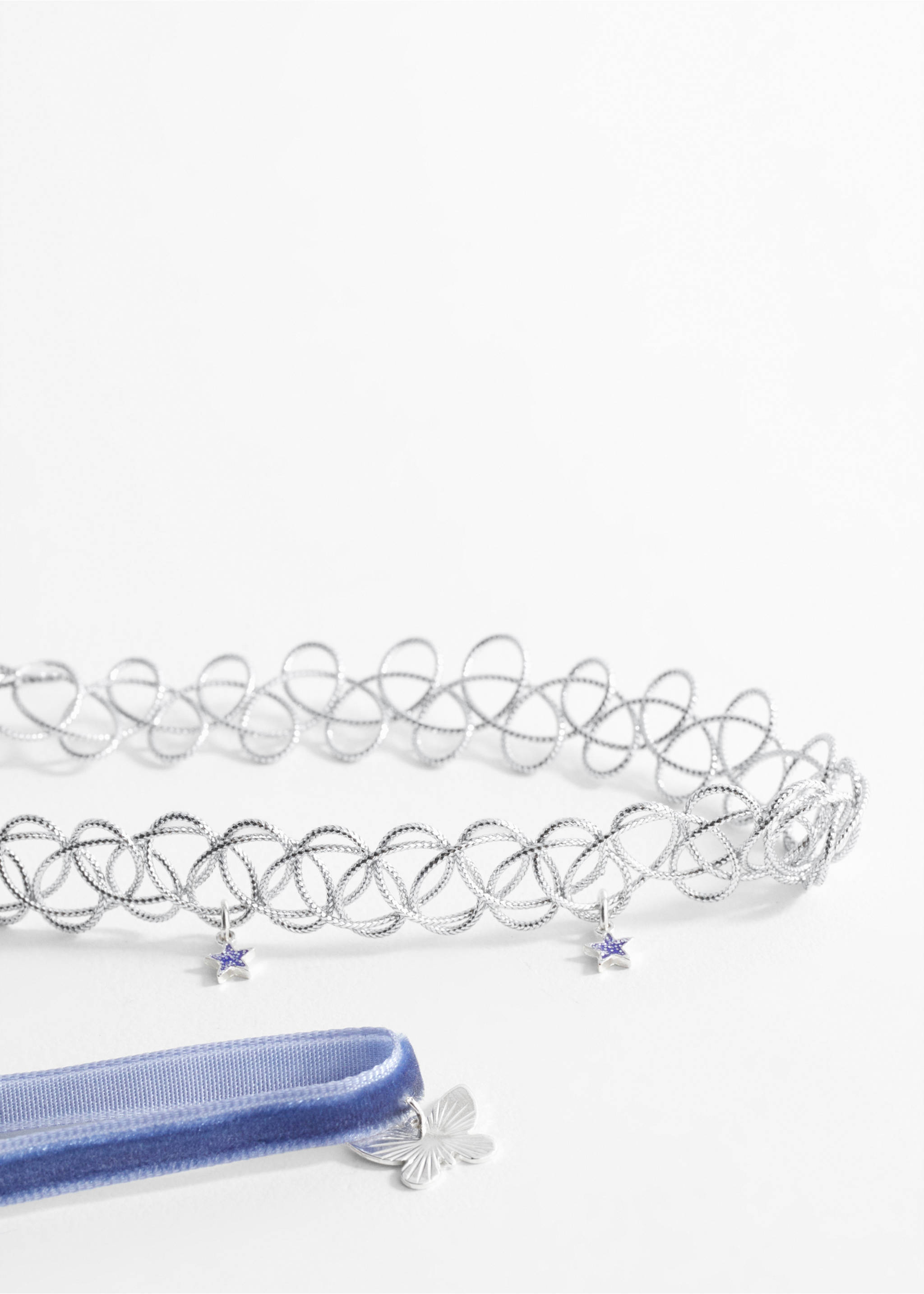 2 chokers pack - Medium plane, Silver. Ref: 67020329-00.