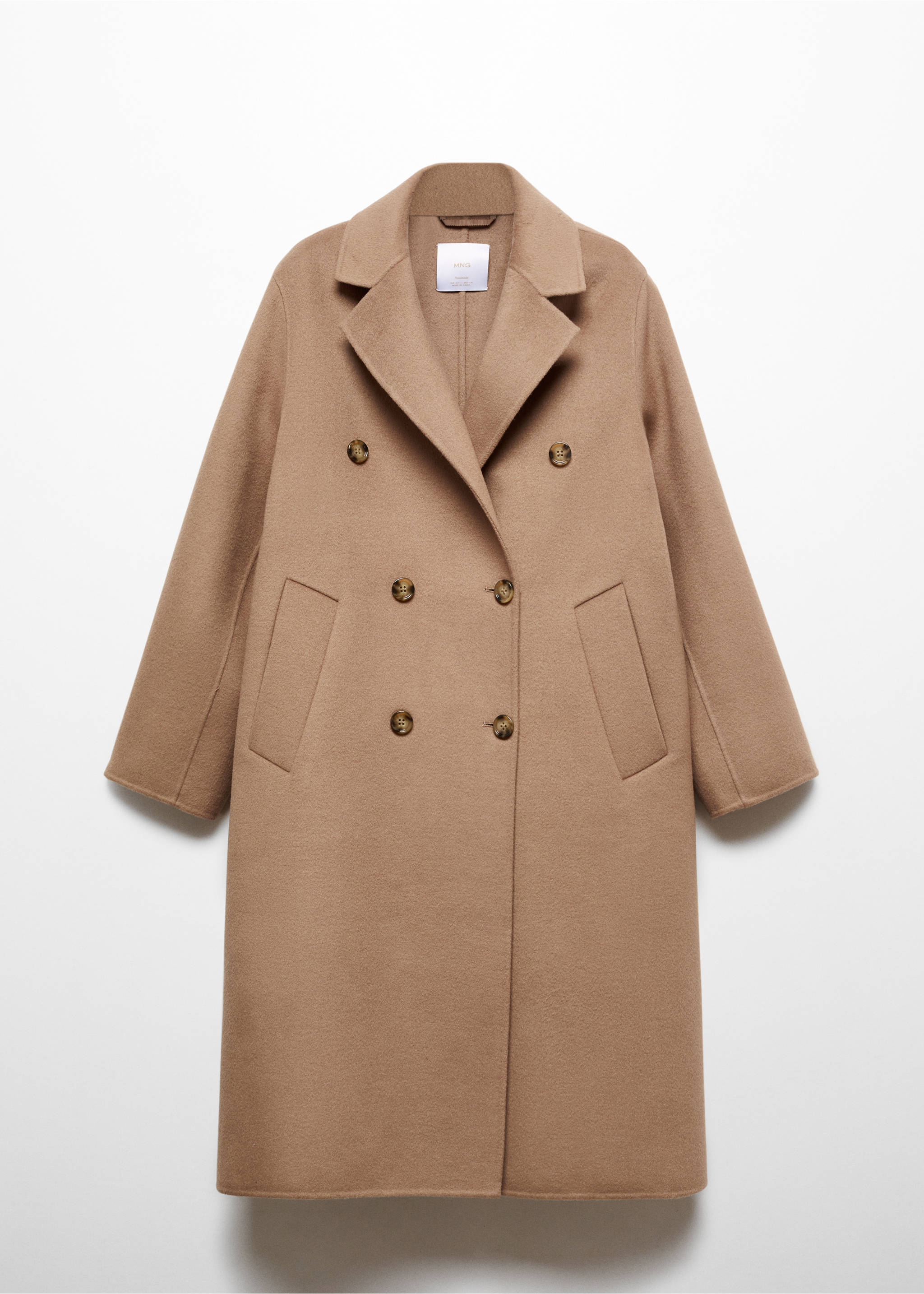 Handmade oversized wool coat - Article without model, Medium Brown. Ref: 67020446-00.