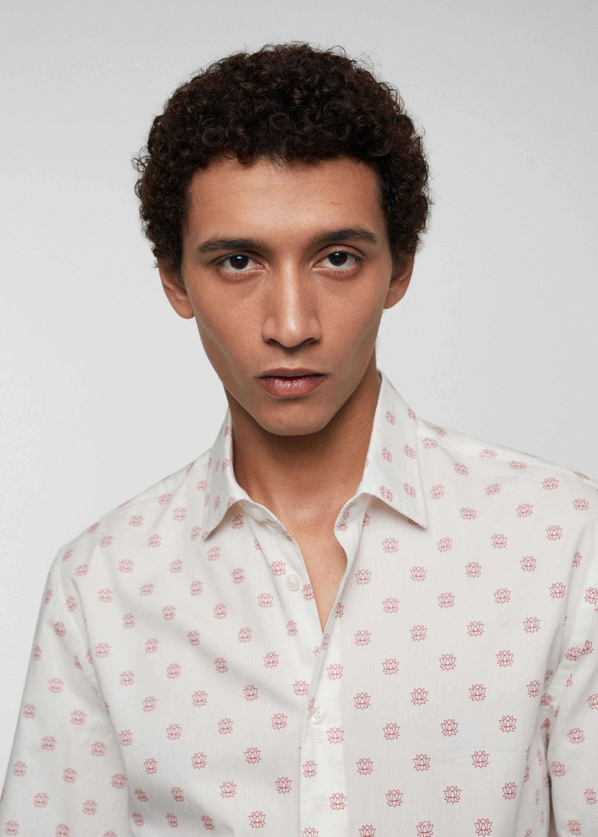 Mönstrad skjorta 100% bomull - Detaljer om artikeln 1