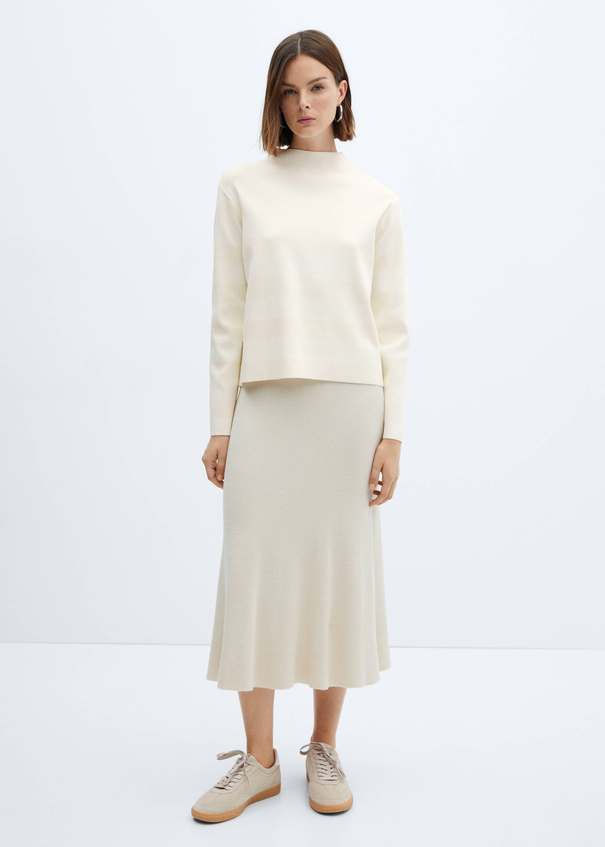 Pullover mit Perkins-Kragen - Allgemeine Ansicht