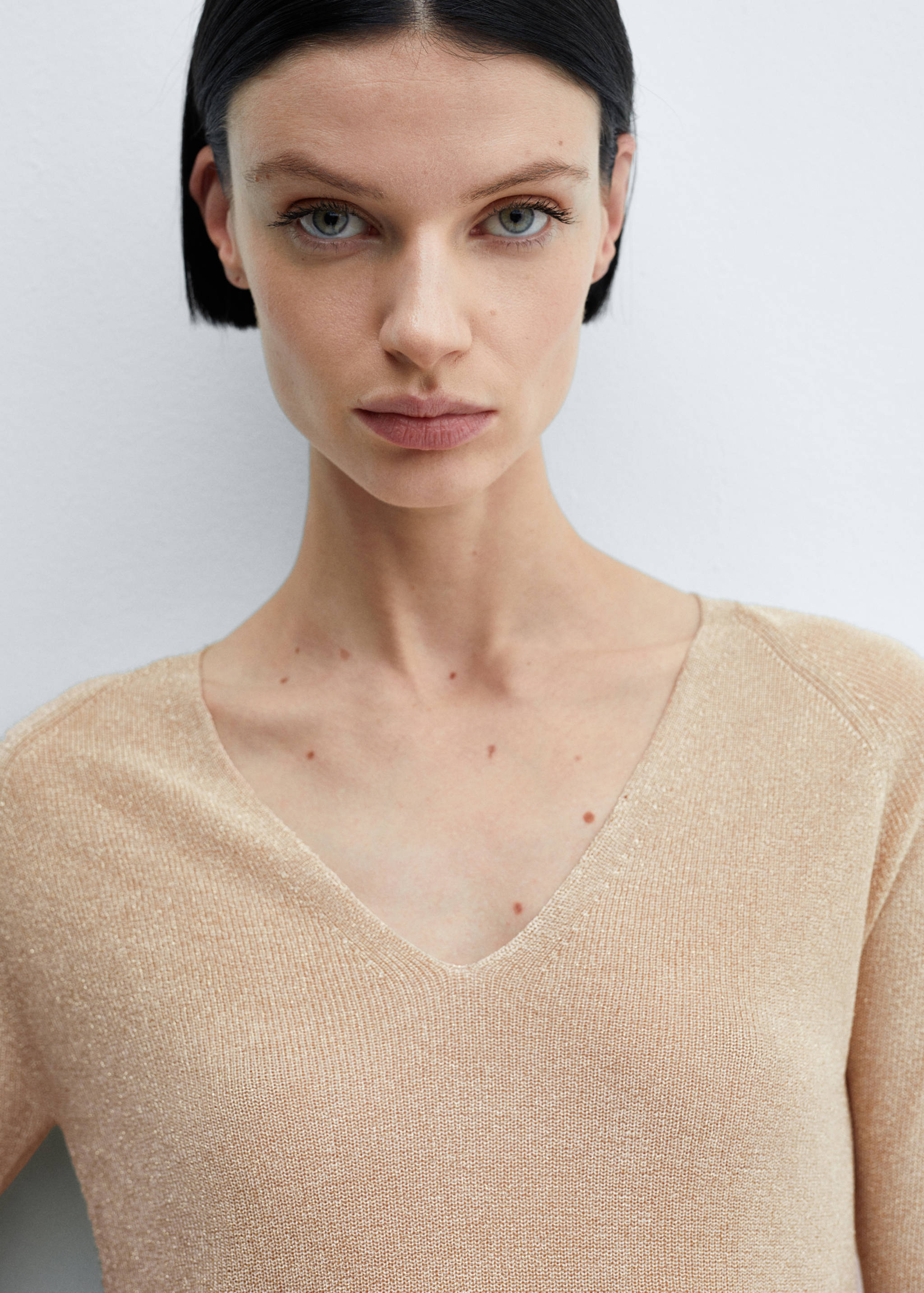 Jersey lúrex cuello pico - Detalle del artículo 1