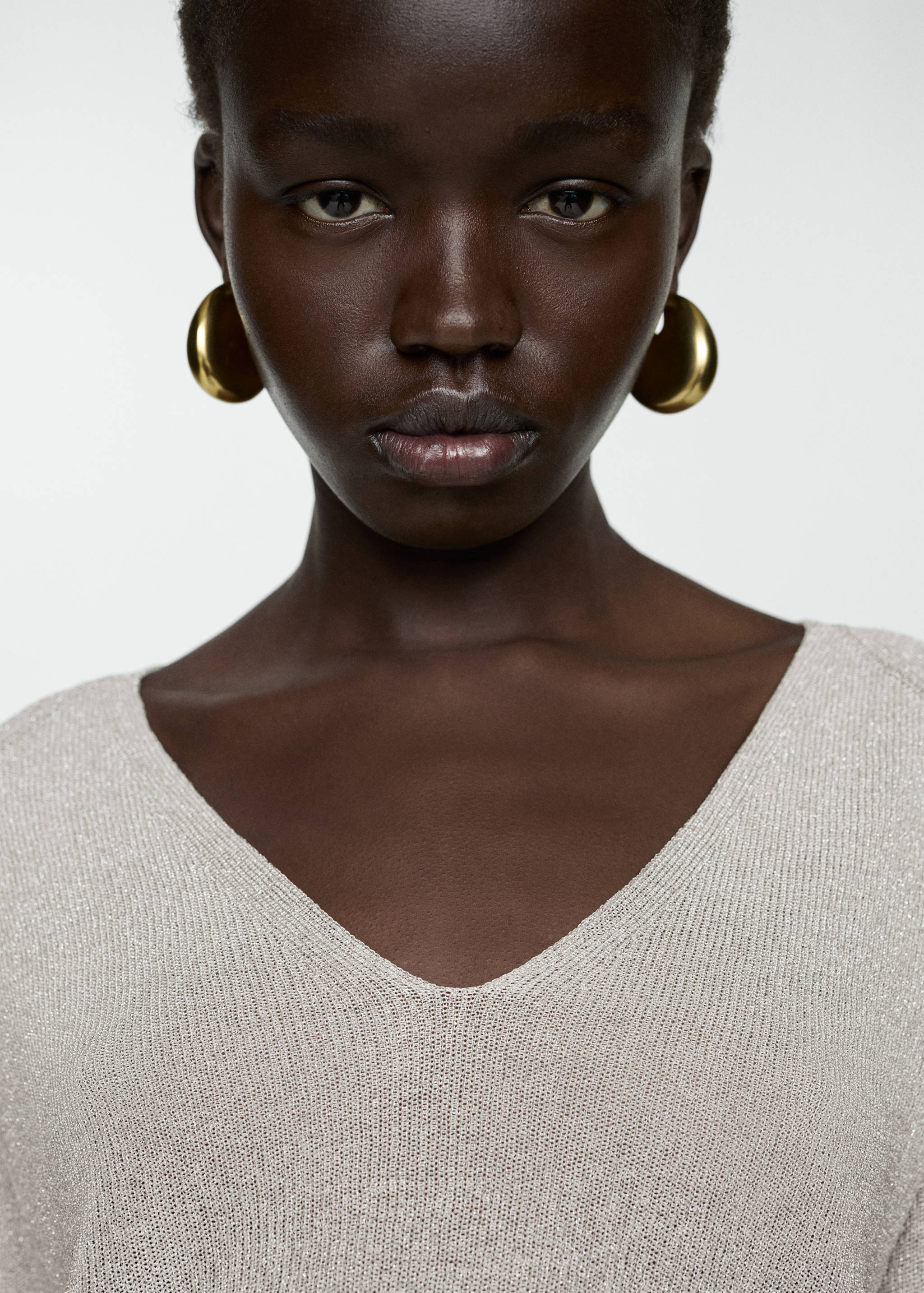 Jersey lúrex cuello pico - Detalle del artículo 1