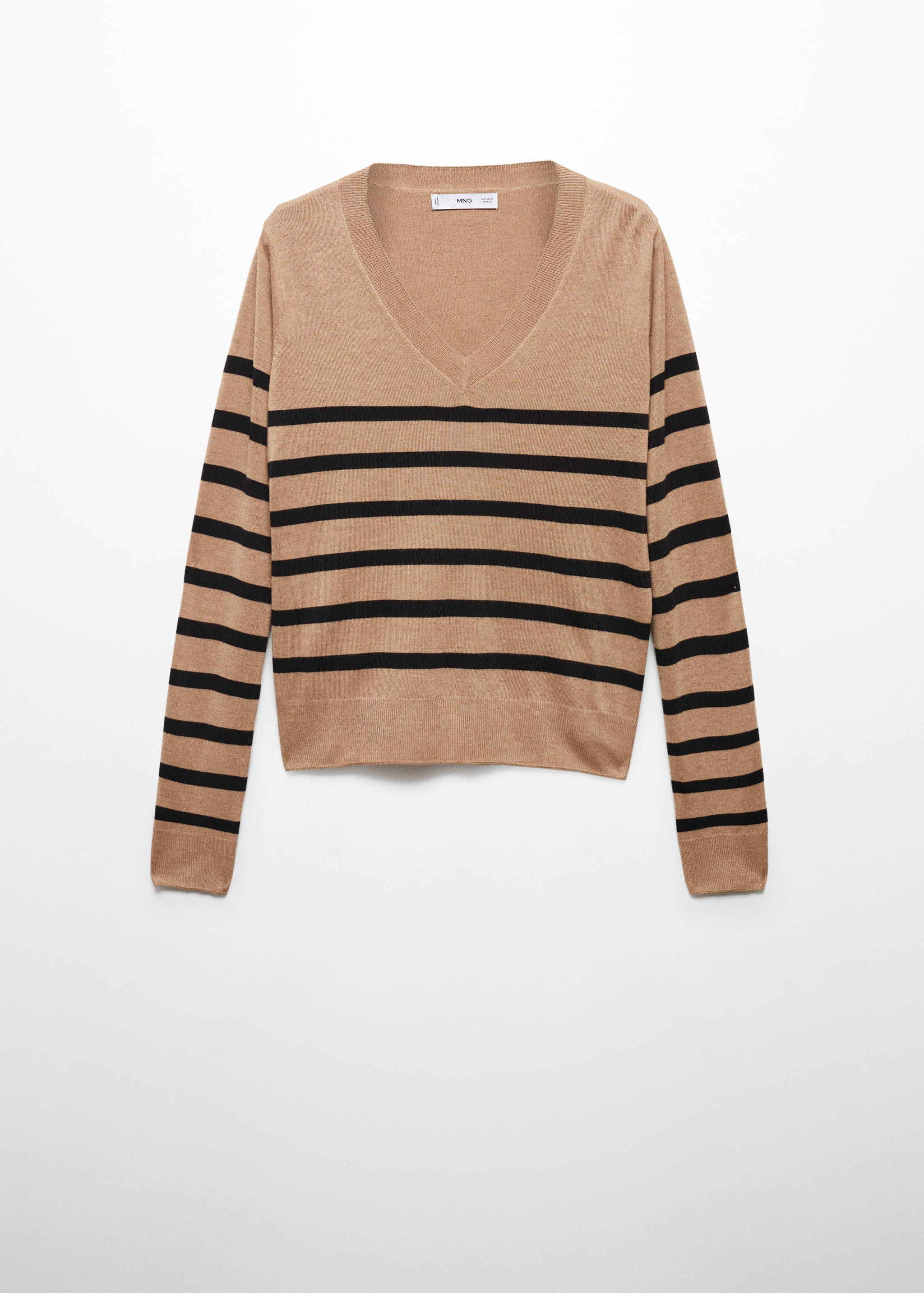 Striped fine-knit sweater - Article without model